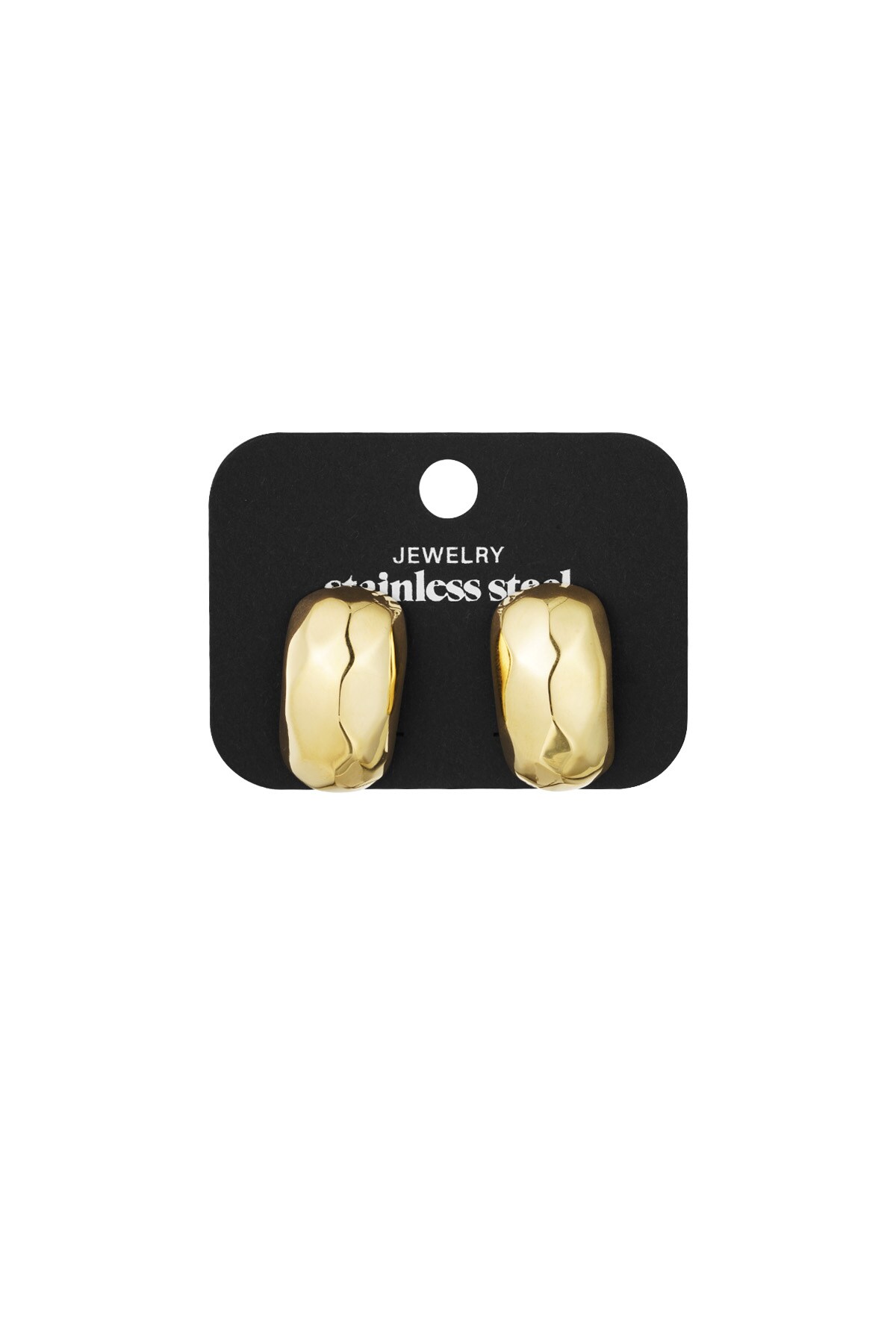 Structured drop earrings - Gold color h5 Picture3