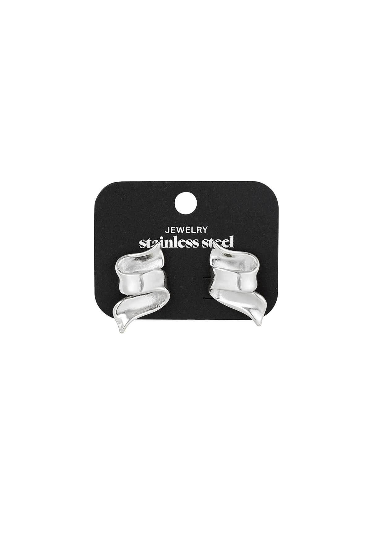 Earrings swirly slide - Silver color Picture3