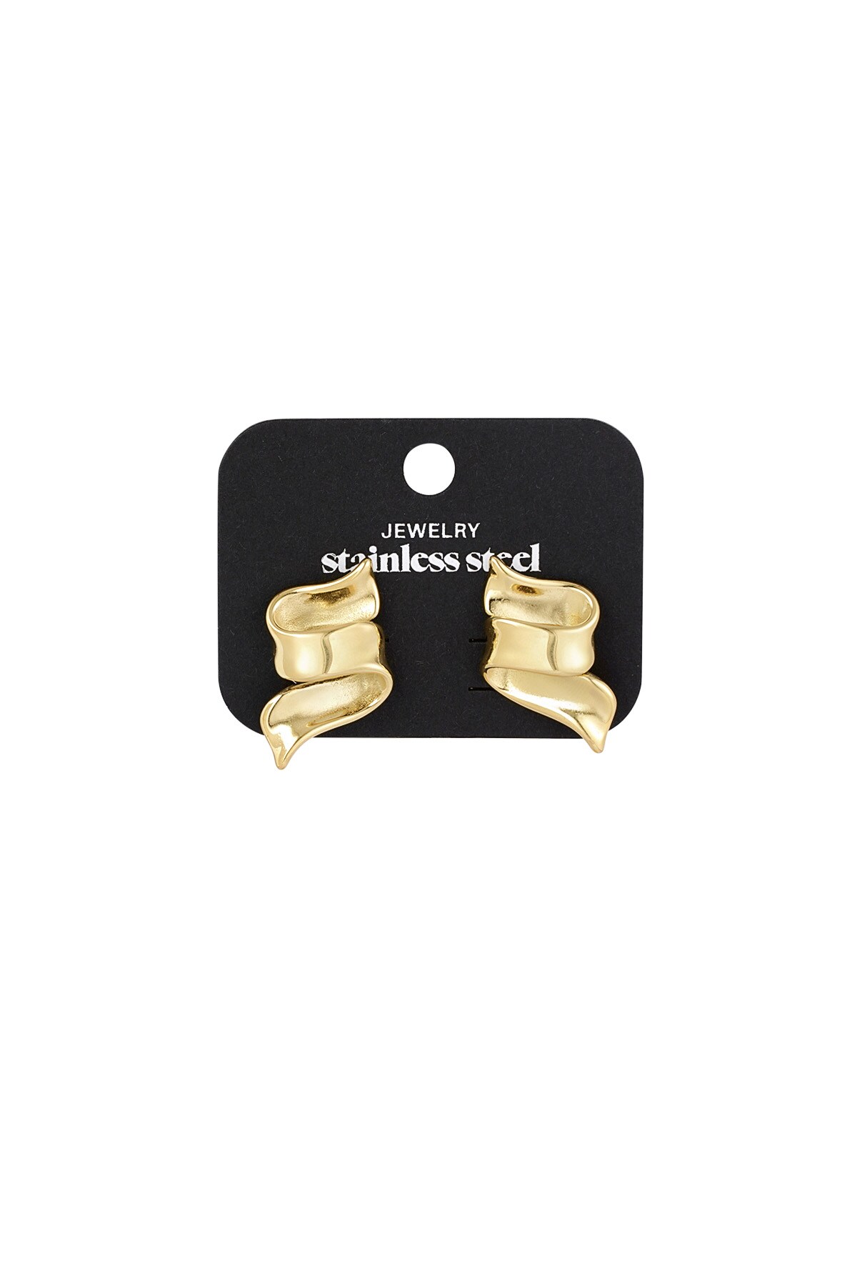 Earrings swirly slide - Gold color Picture3