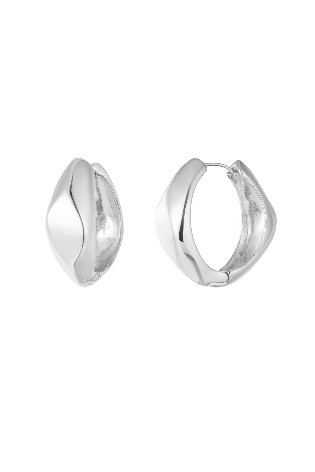 Earrings basic babe - Silver color h5 