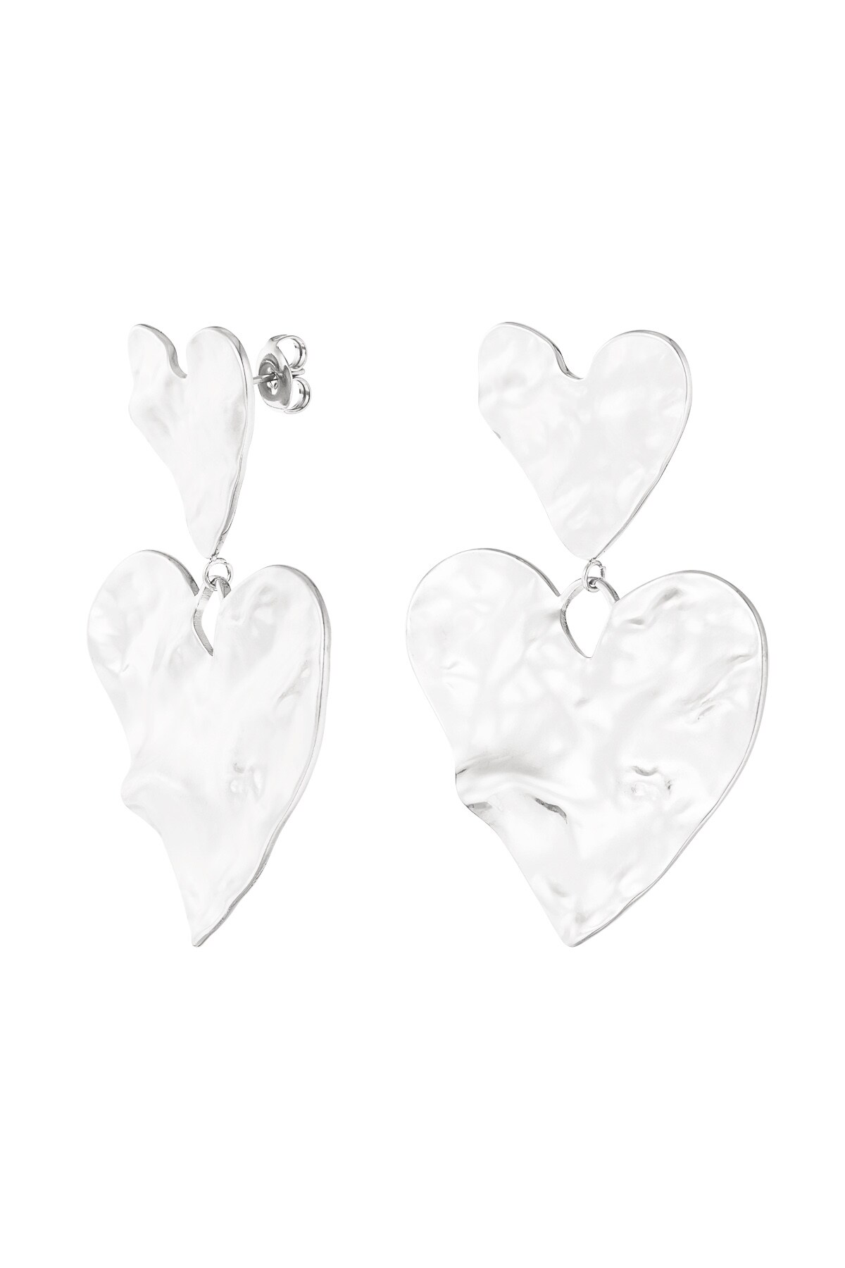 Earrings extra love - Silver color h5 