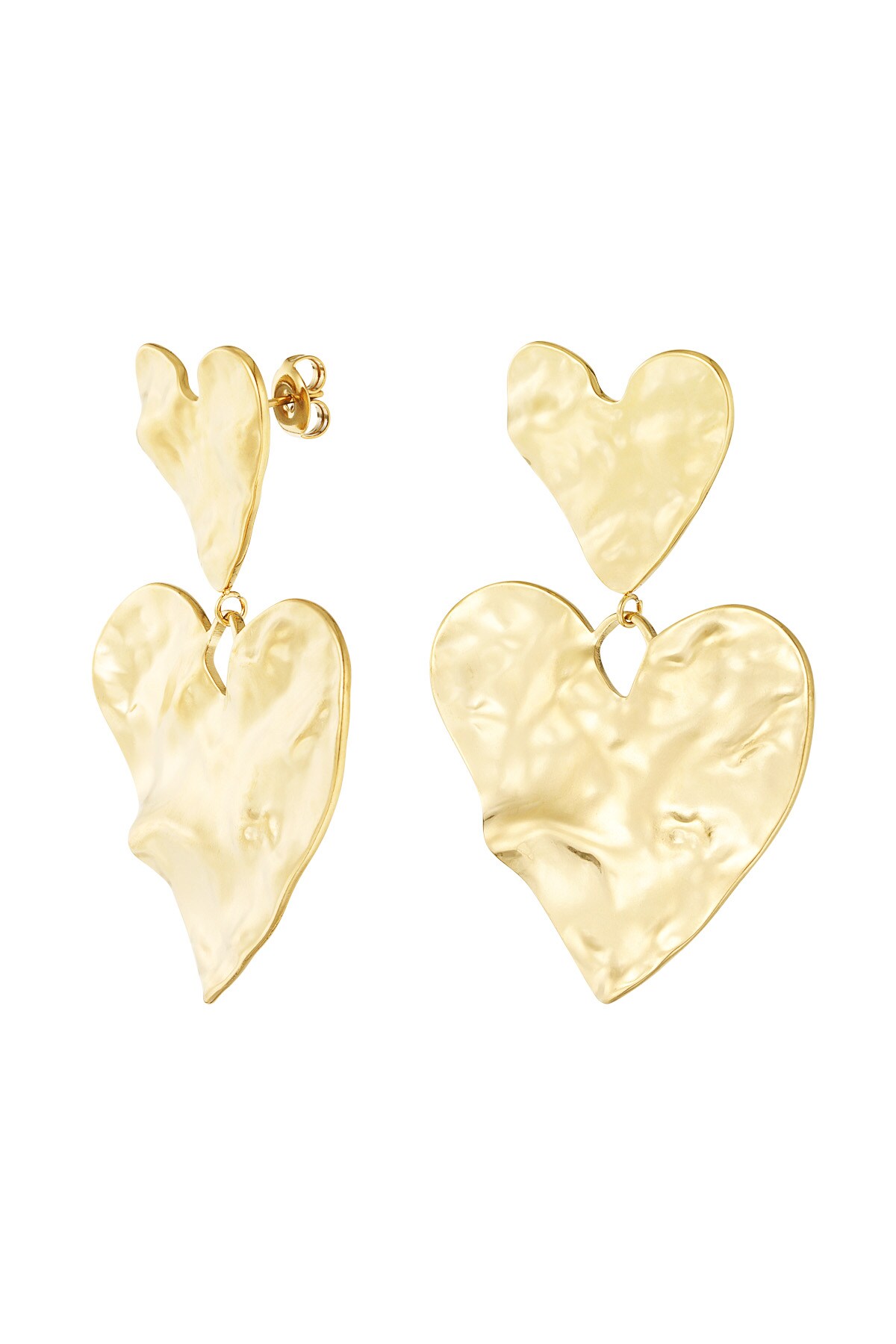 Earrings extra love - Gold color h5 