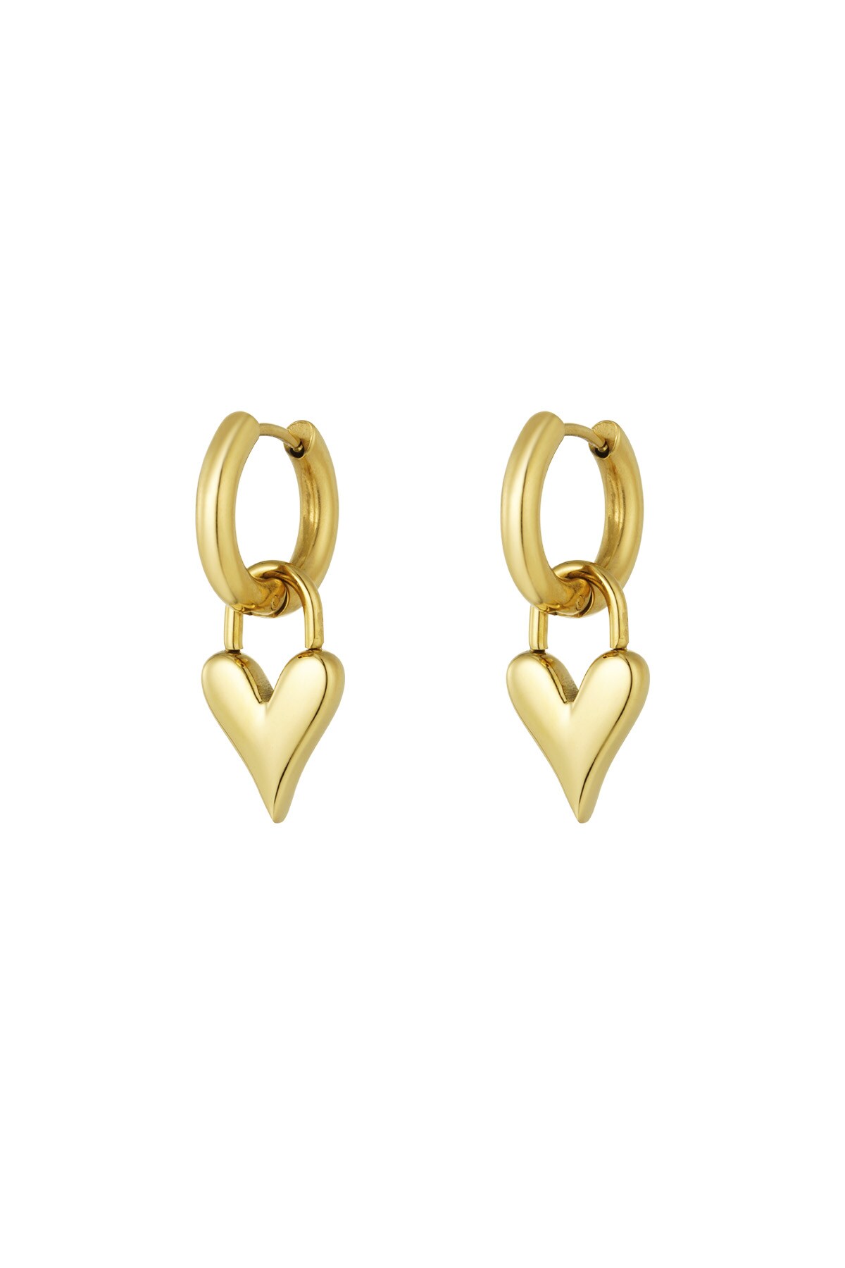 Lucky love earrings - Gold color h5 