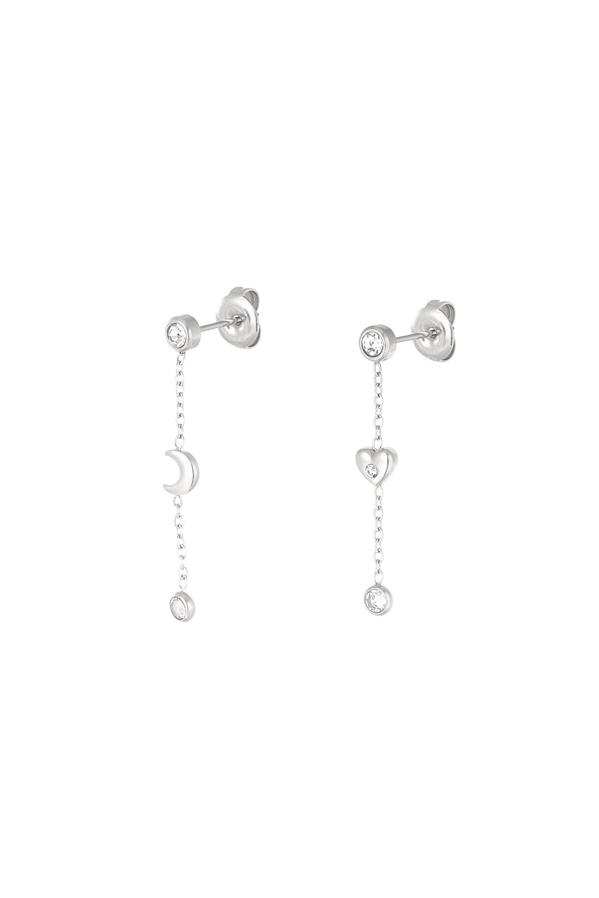 Moonlight earrings - Silver color h5 