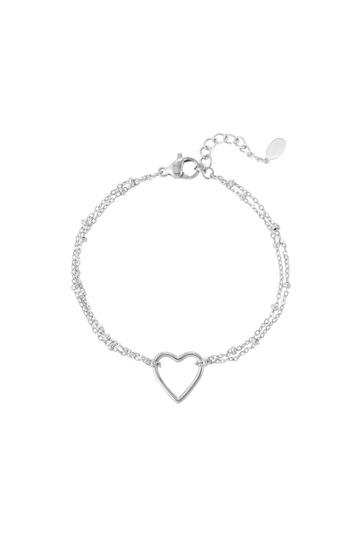 Bracelet heart hue - Silver color h5 