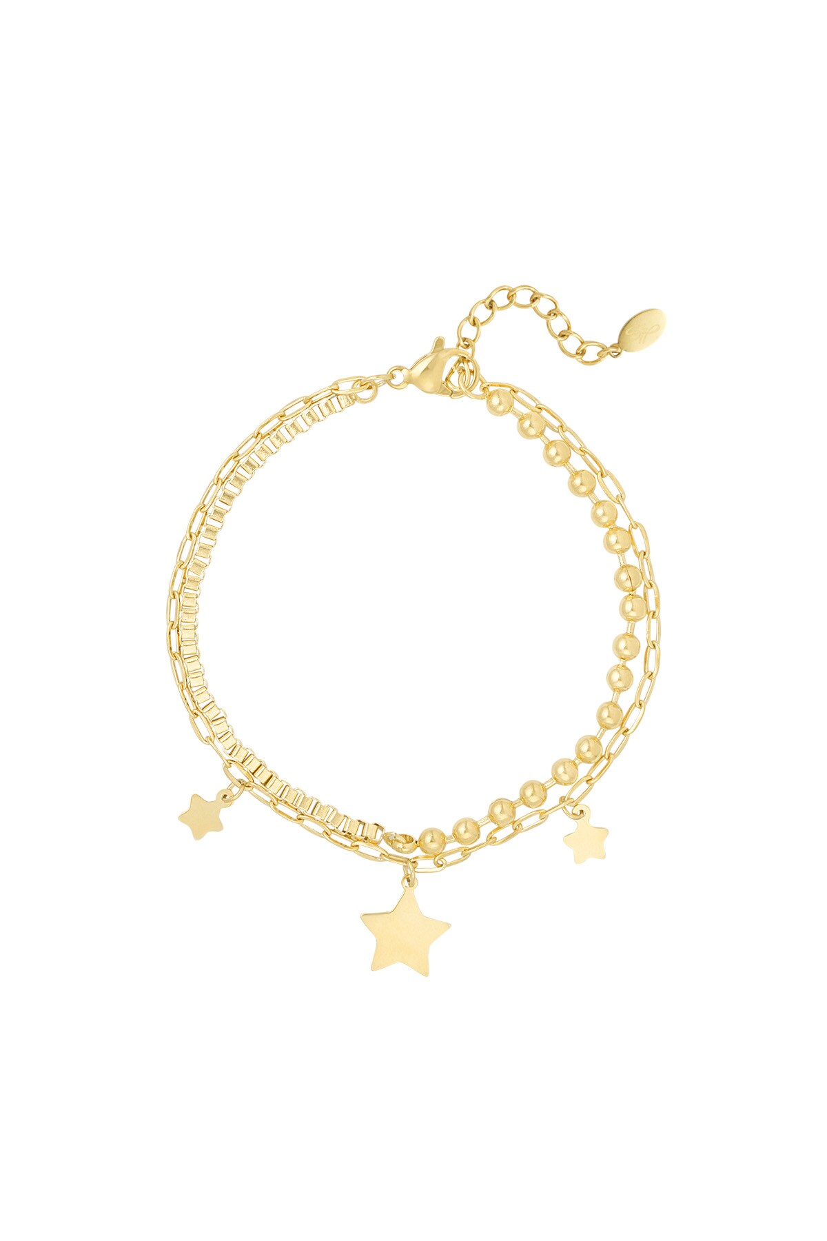 Double bracelet shine bright - Gold color 