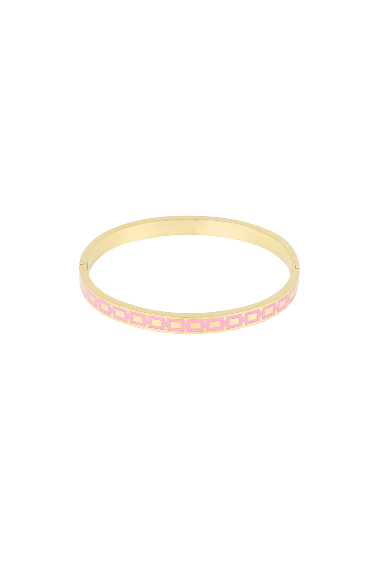 Slave bracelet with print - pink/gold  