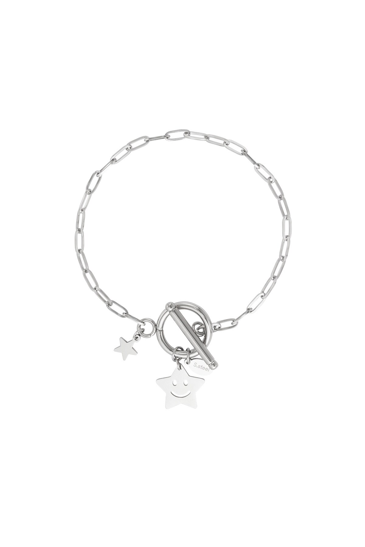 Happy star bracelet - Silver color h5 