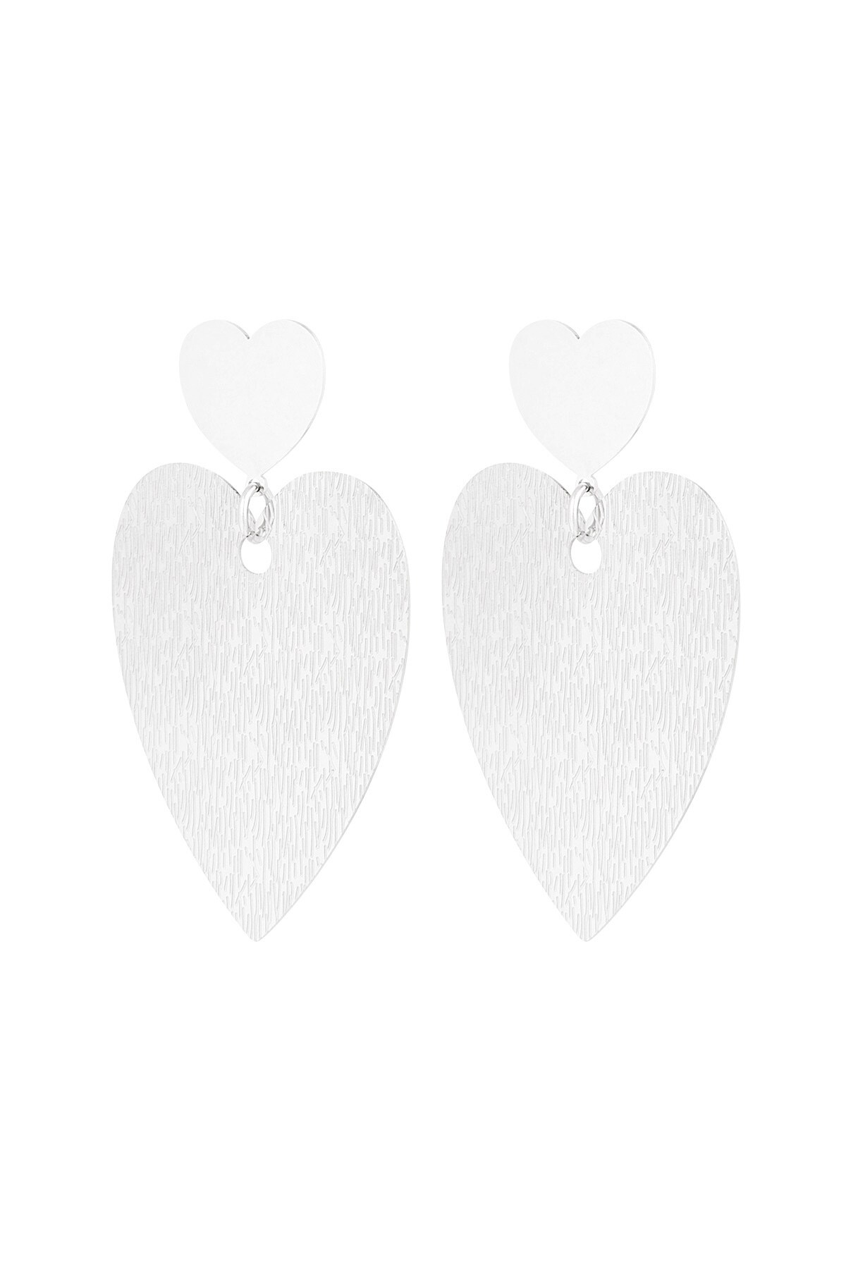 Earrings love is the answer - Silver color h5 