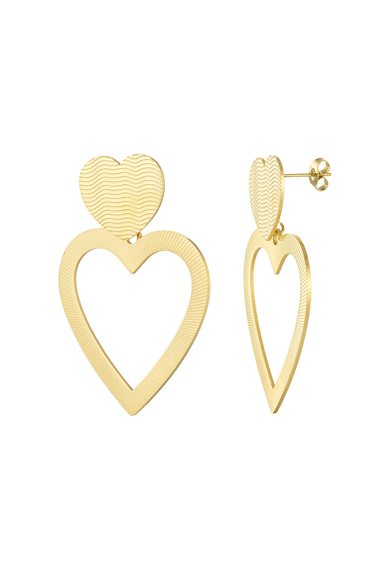 Earrings love wins - Gold color h5 