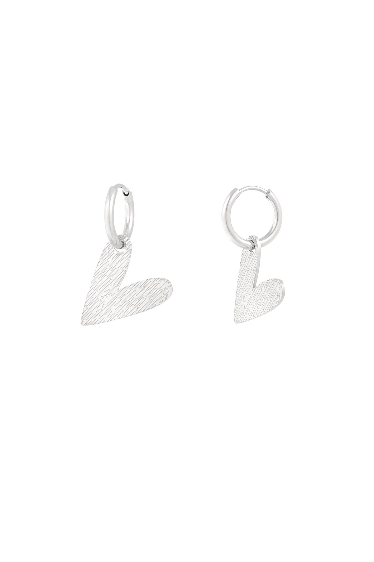 Big love earrings - Silver color h5 