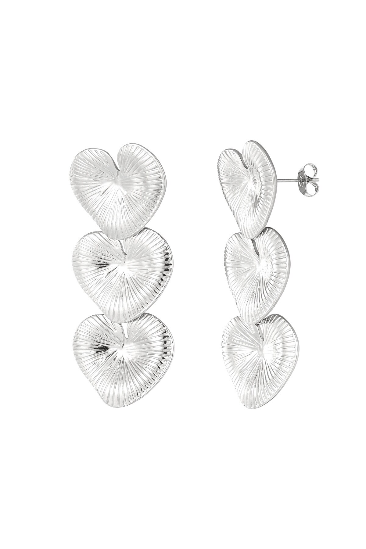 Earrings love all over - Silver color h5 