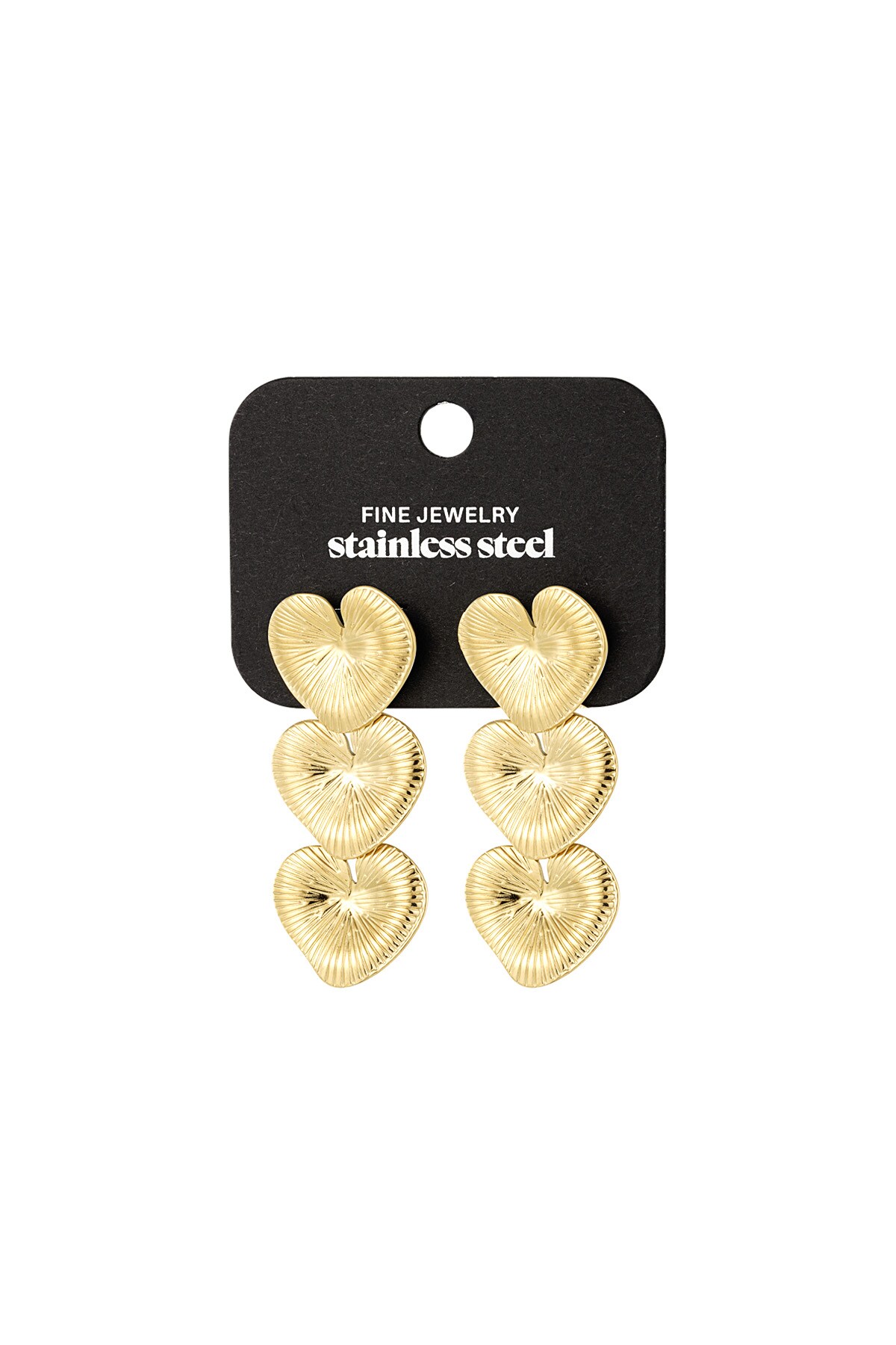 Earrings love all over - Gold color Picture3