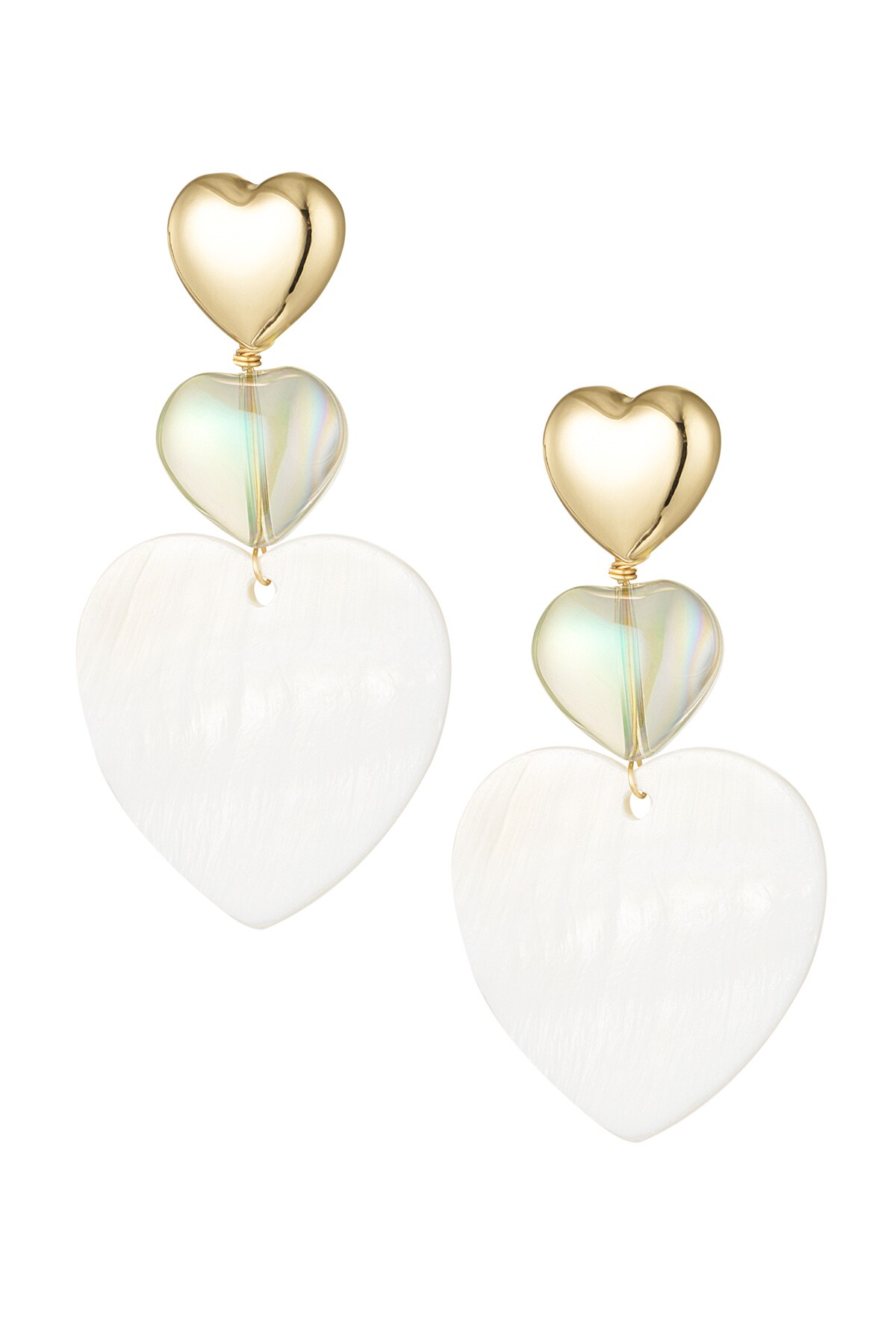 Earrings beach baby - white 