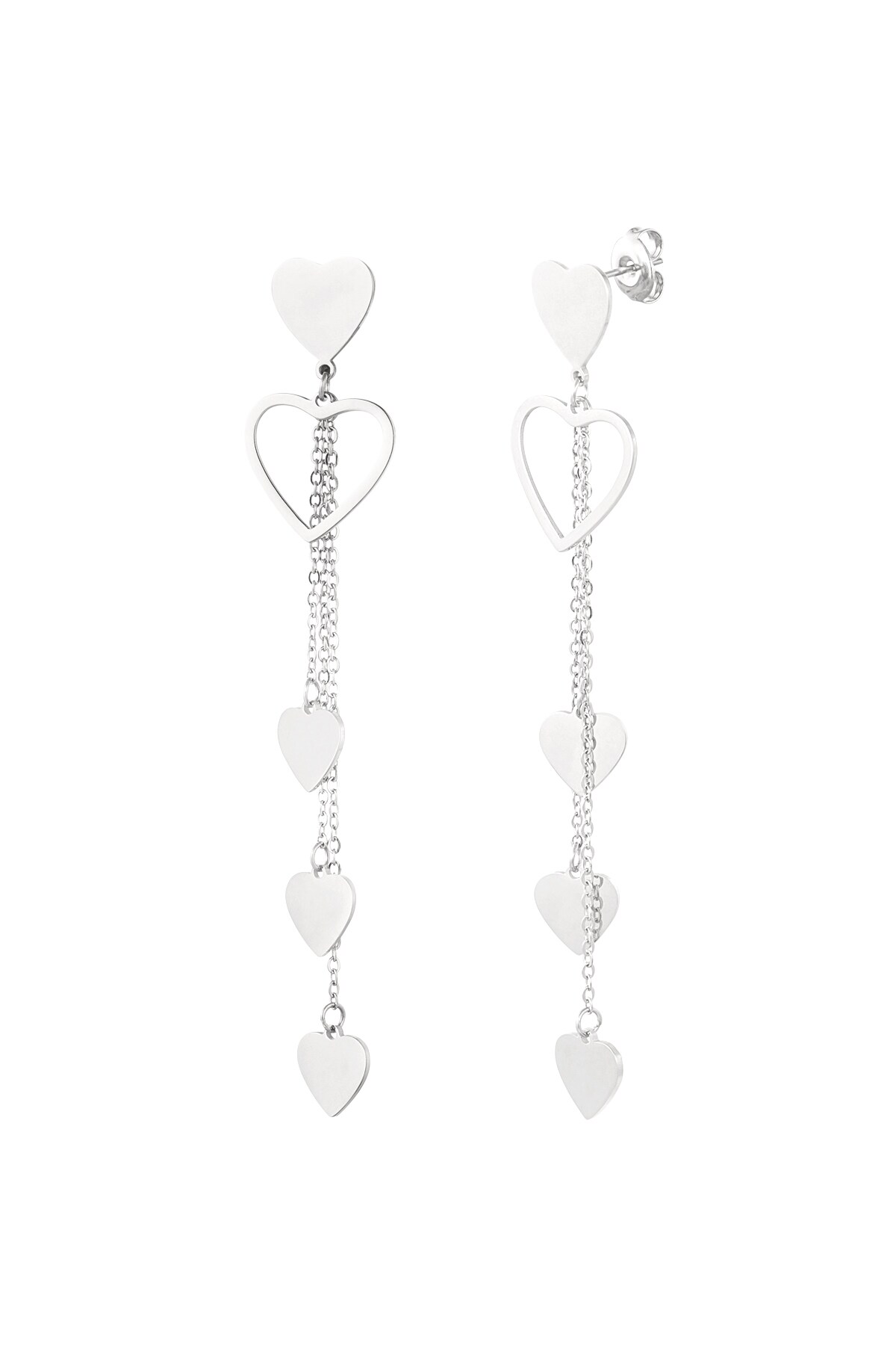 Earrings heartfelt moment - Silver color h5 