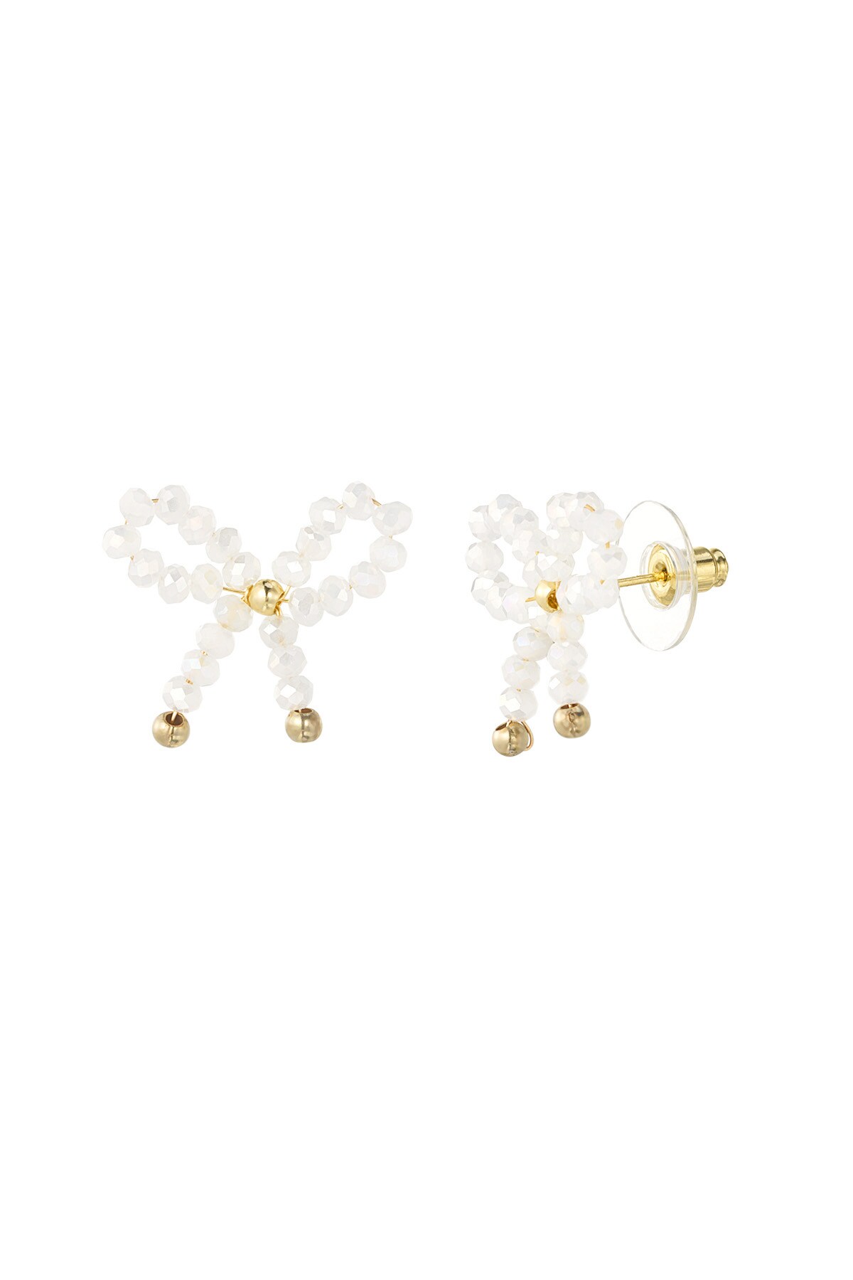 Earrings bow essential - white h5 