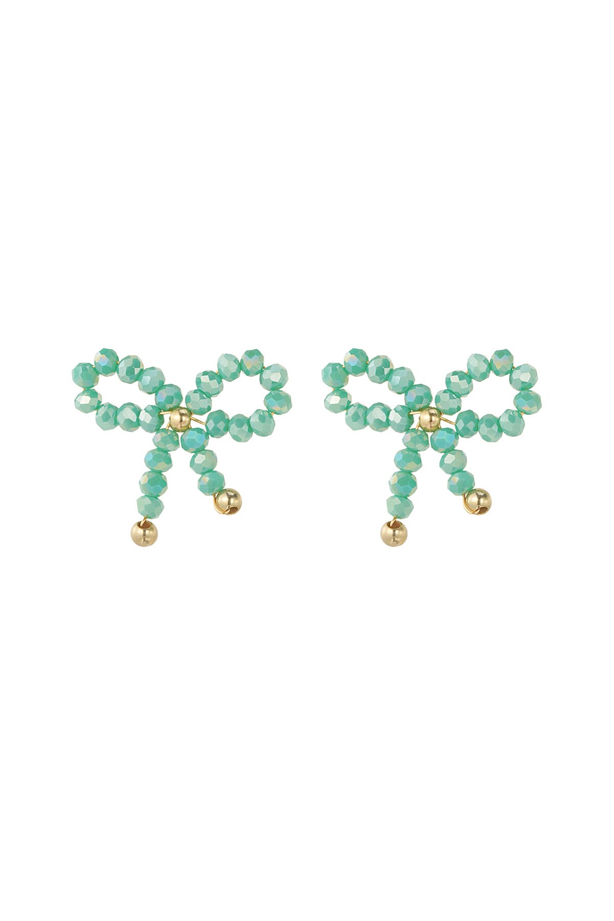 Earrings bow essential - green h5 