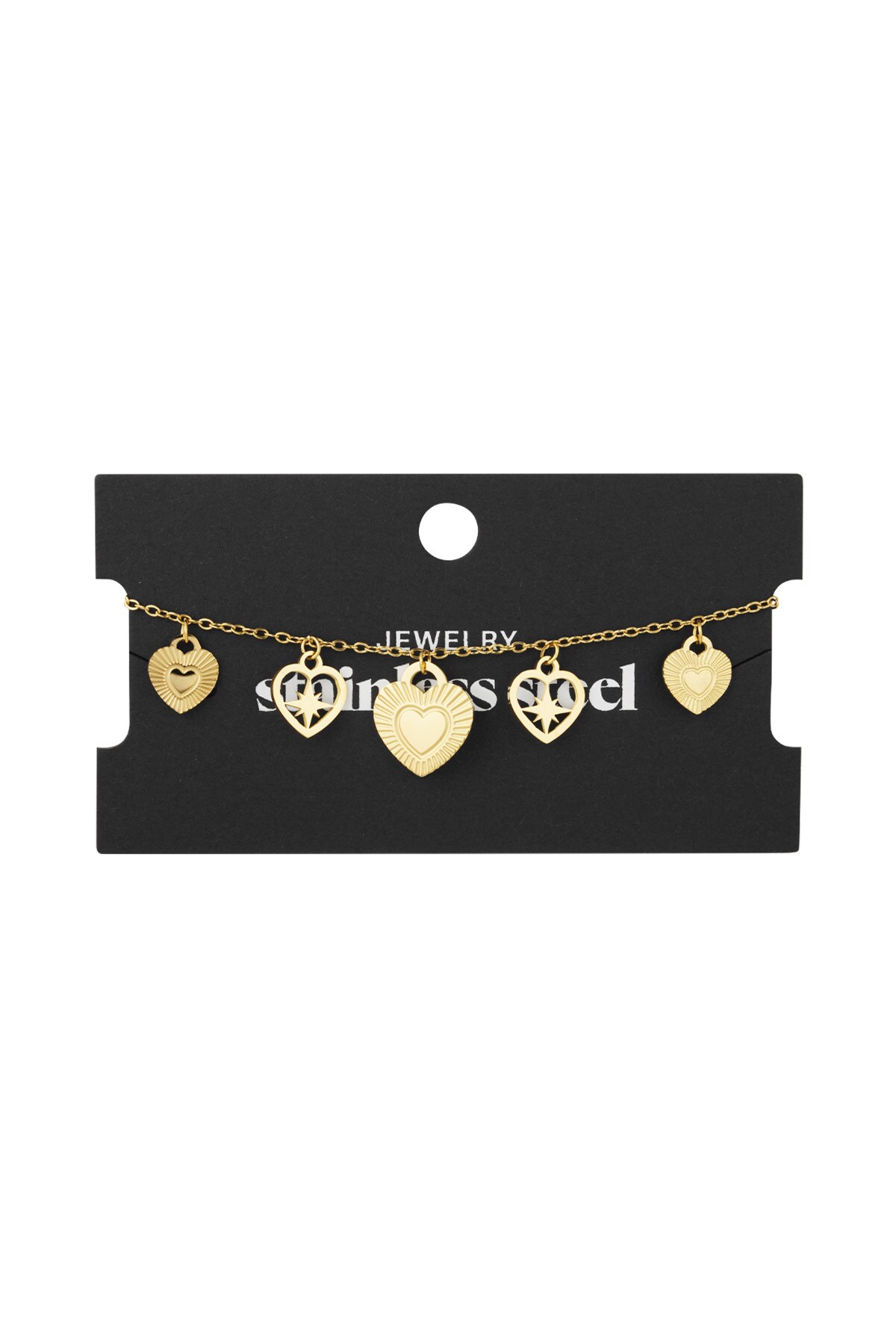 Passionate Heart Charms bracelet - Gold color h5 Picture3