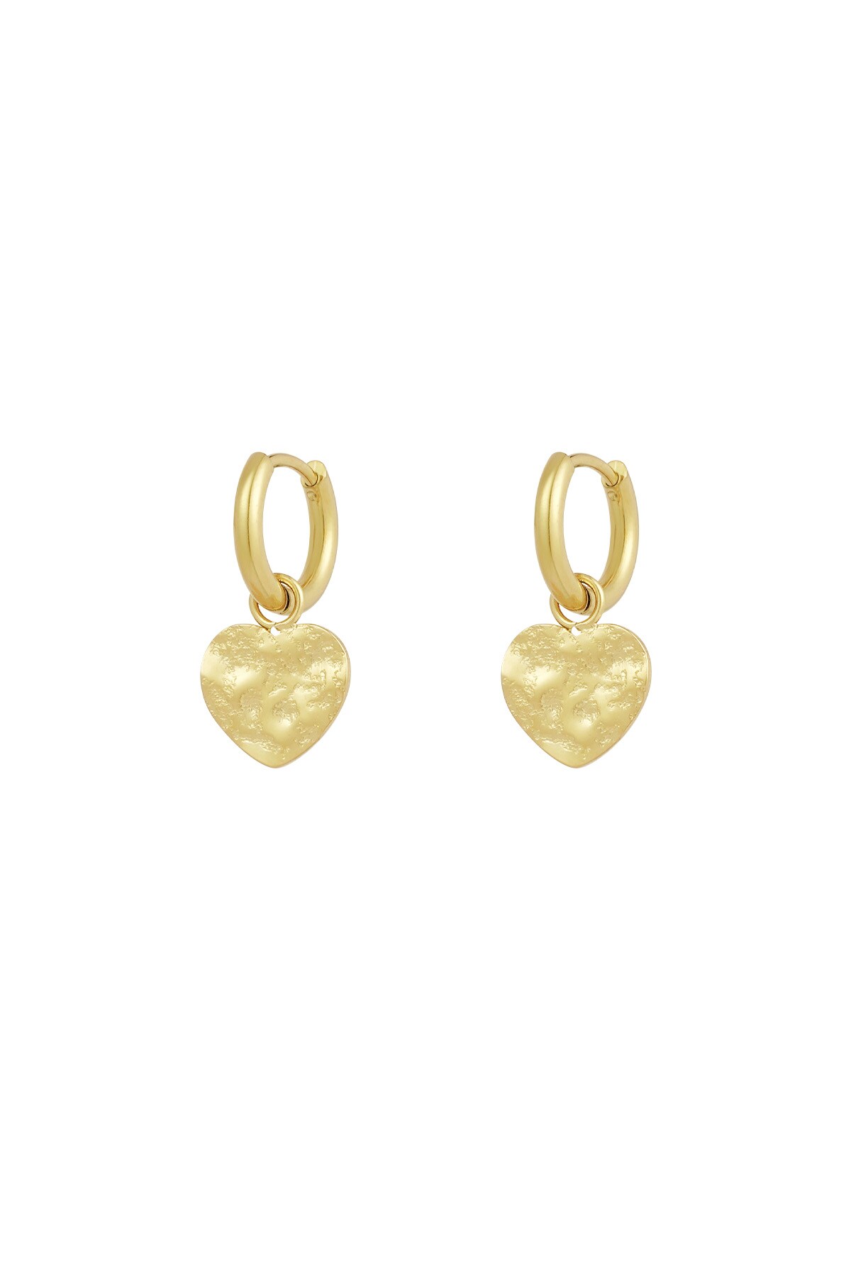 Earrings heart for you - Gold color 