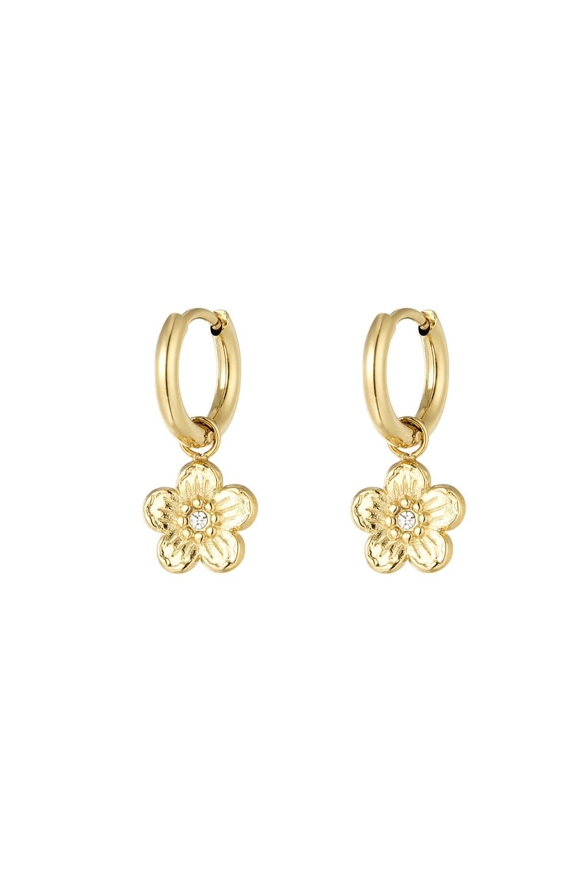 Flower fiesta earrings - Gold color h5 