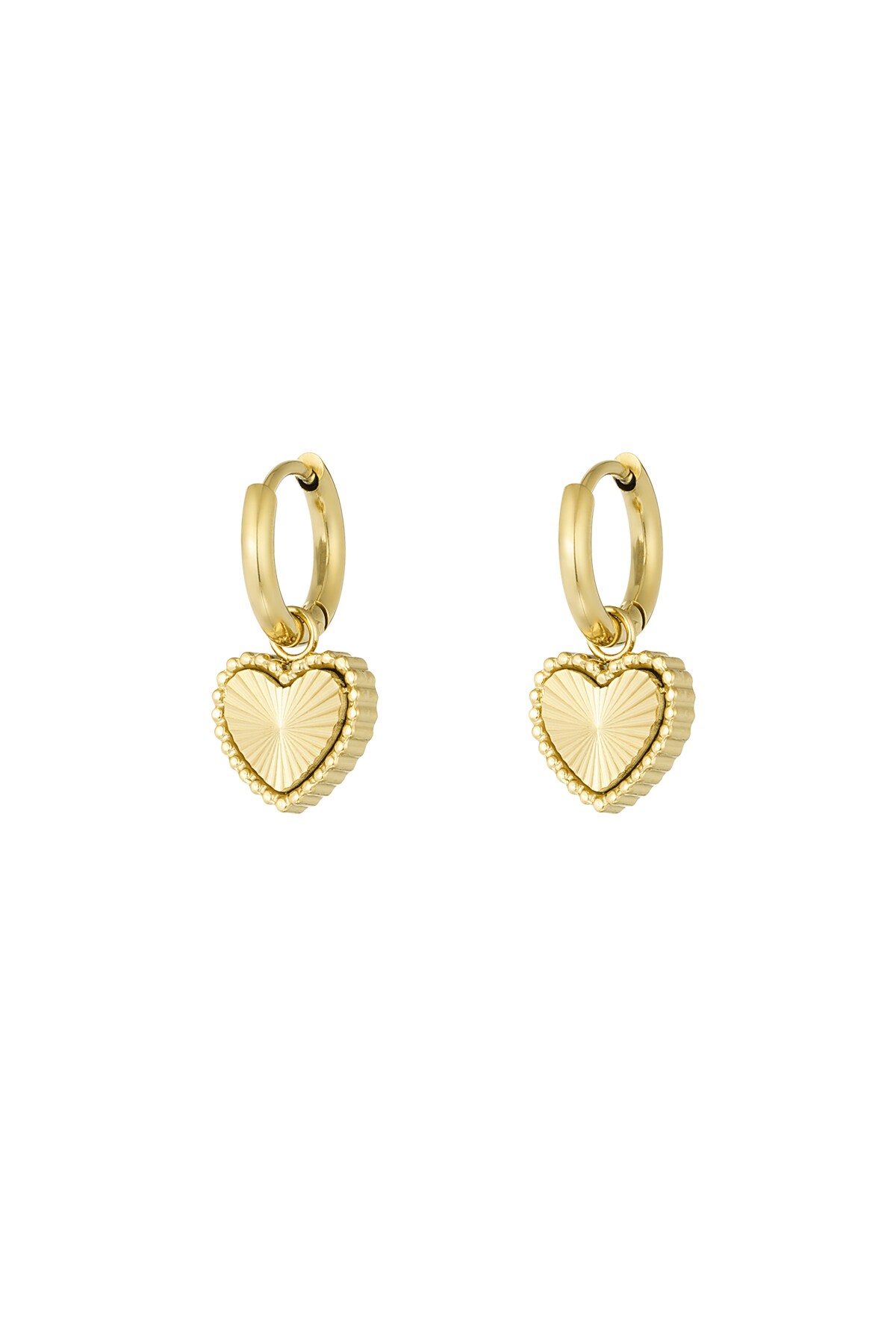 Earrings hearts hope - Gold color h5 