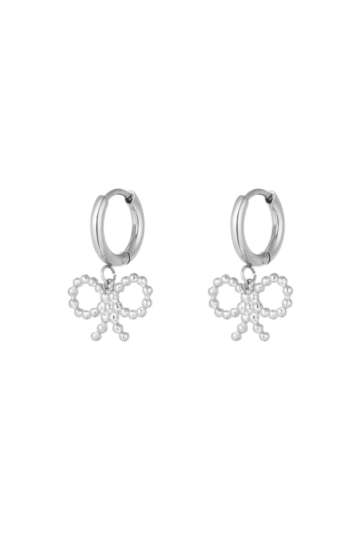 Earrings bows Sunday - Silver color h5 