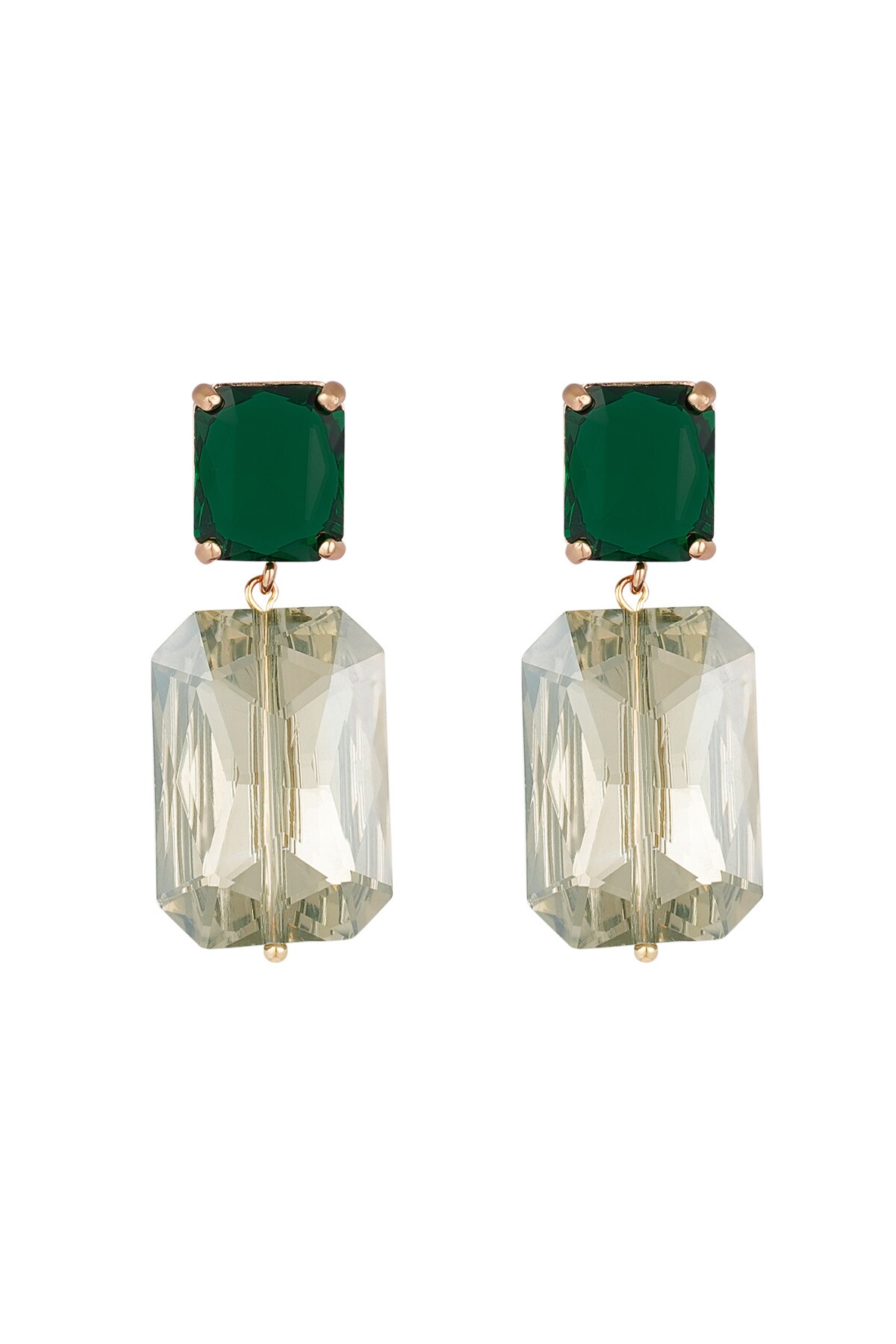 Shine bright earrings - green  