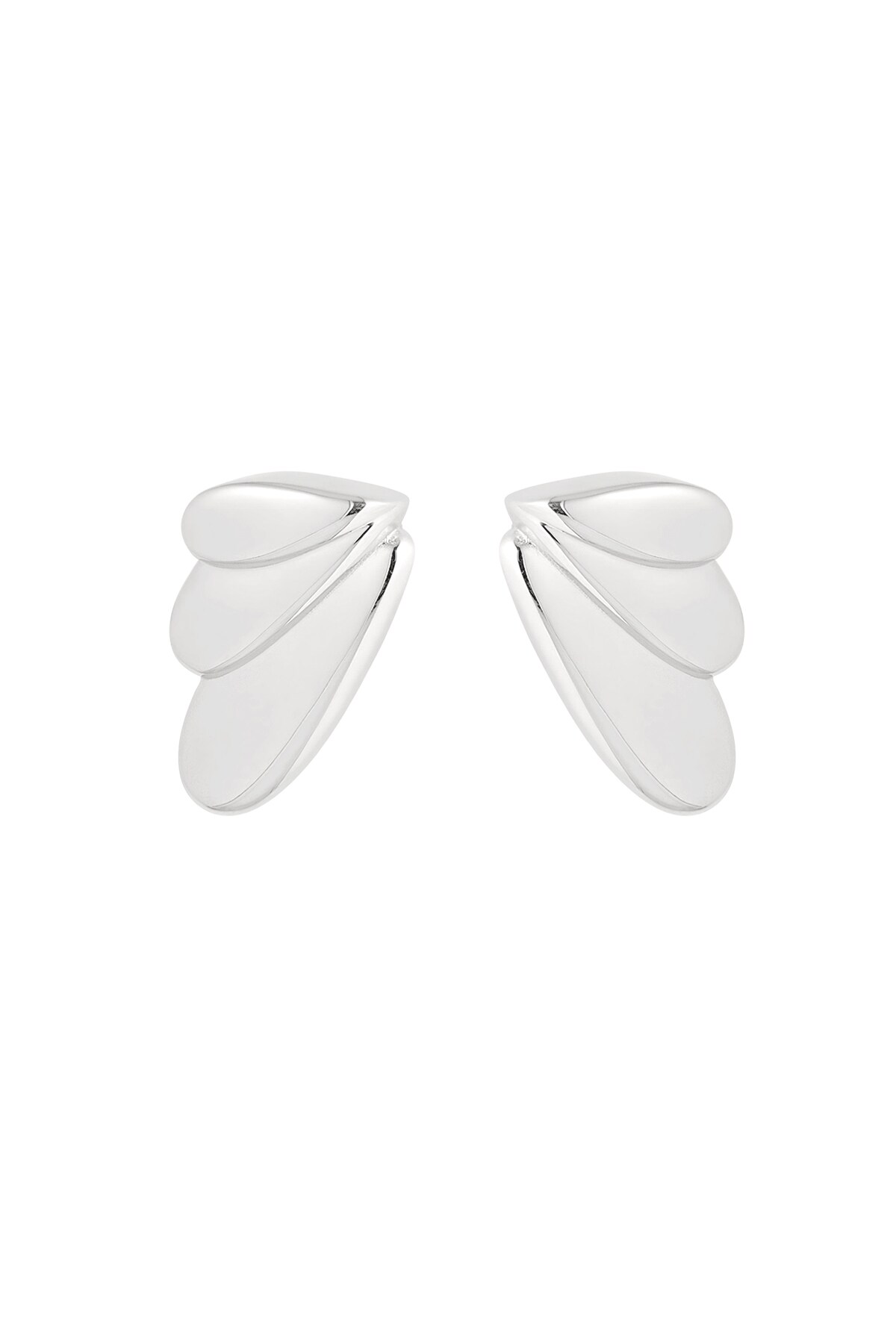 Earrings summer wings - Silver color h5 