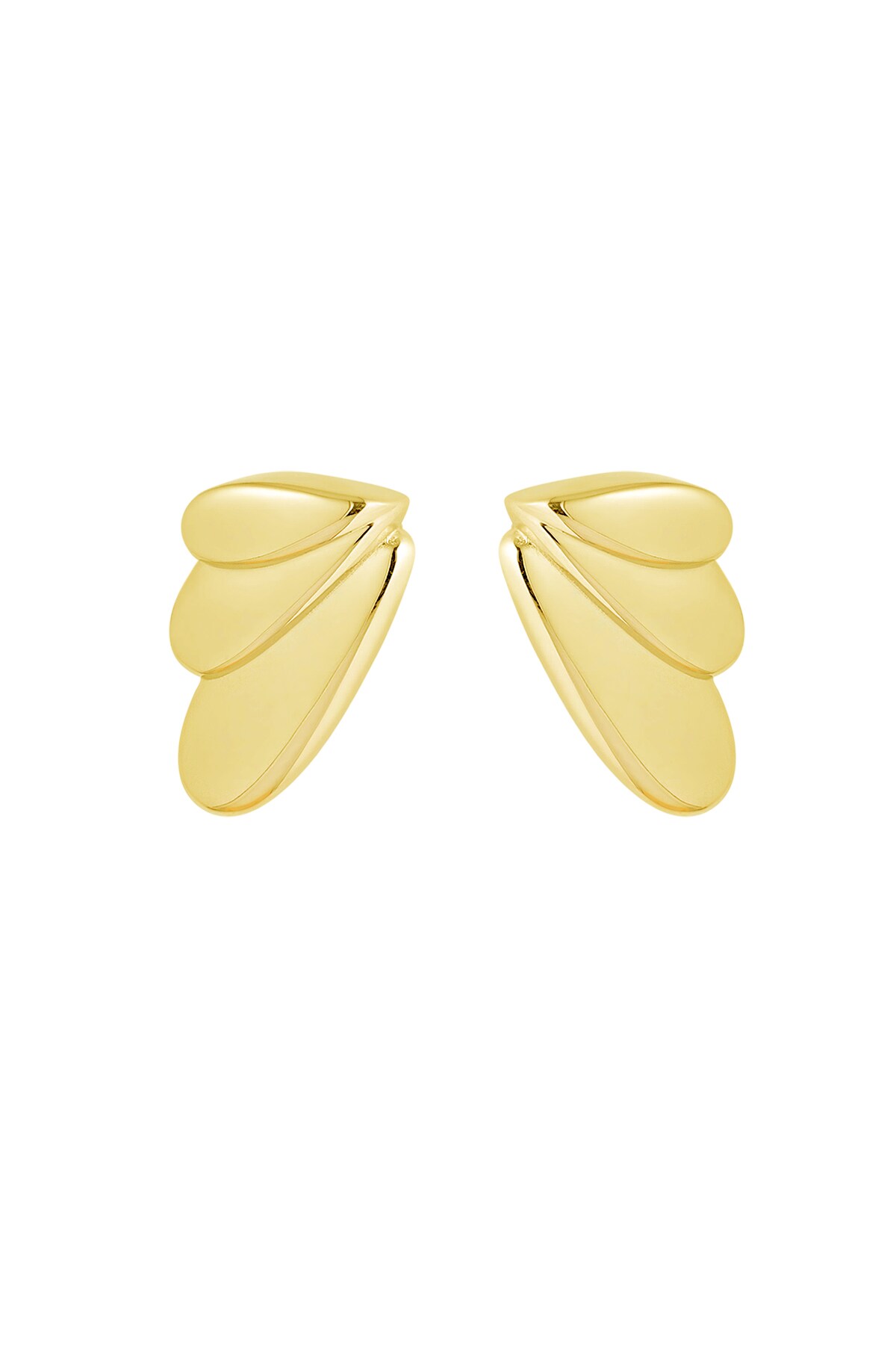 Earrings summer wings - Gold color h5 