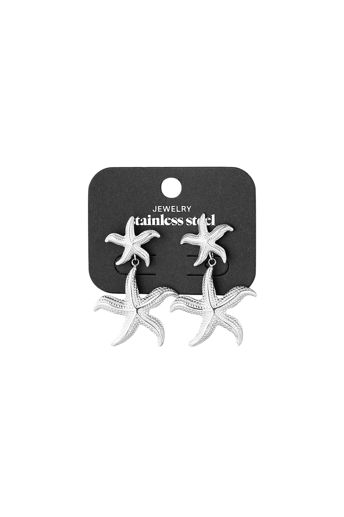 Double starfish earrings - Silver color h5 Picture3