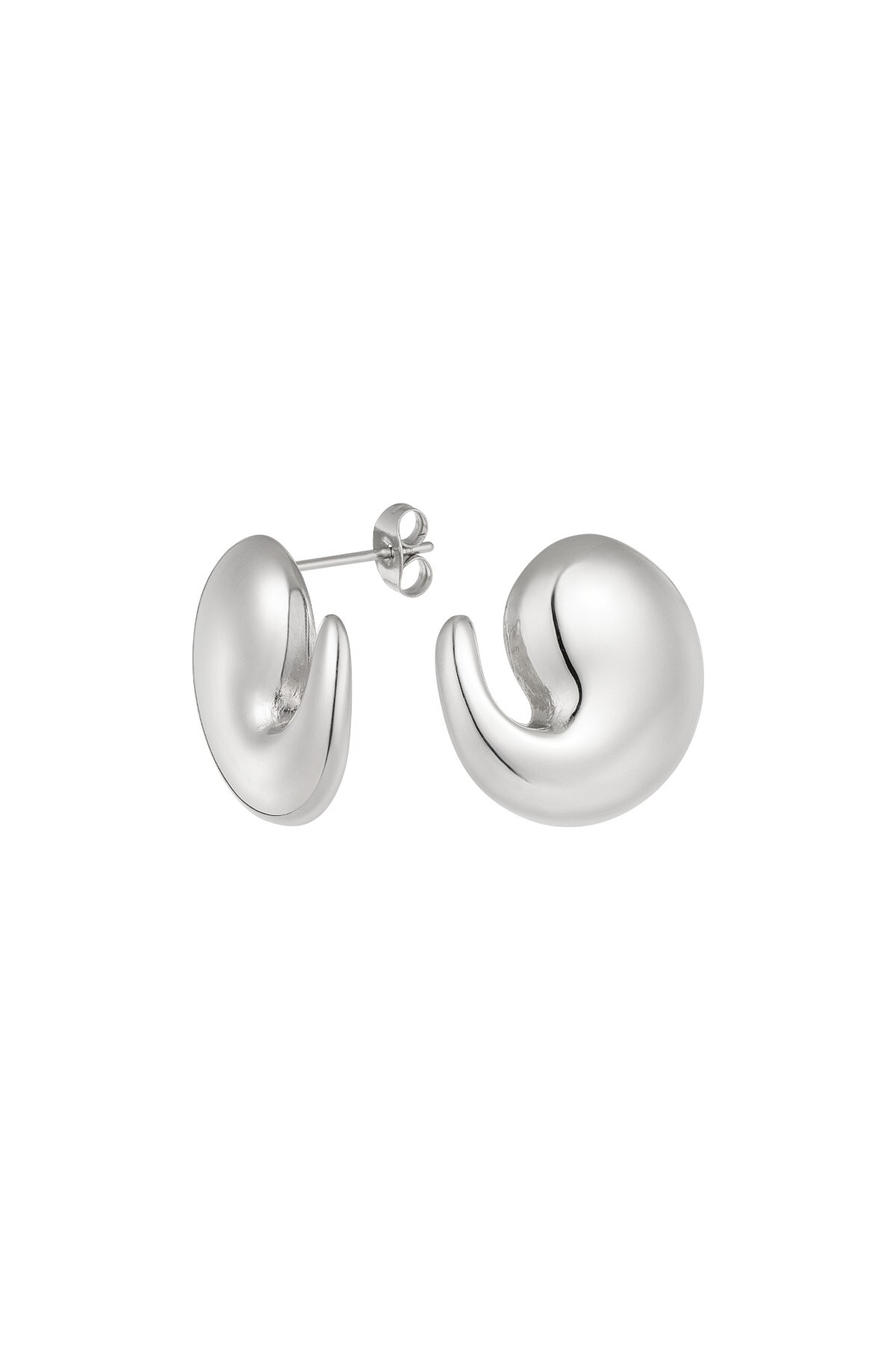 Earrings wave waze - Silver color h5 