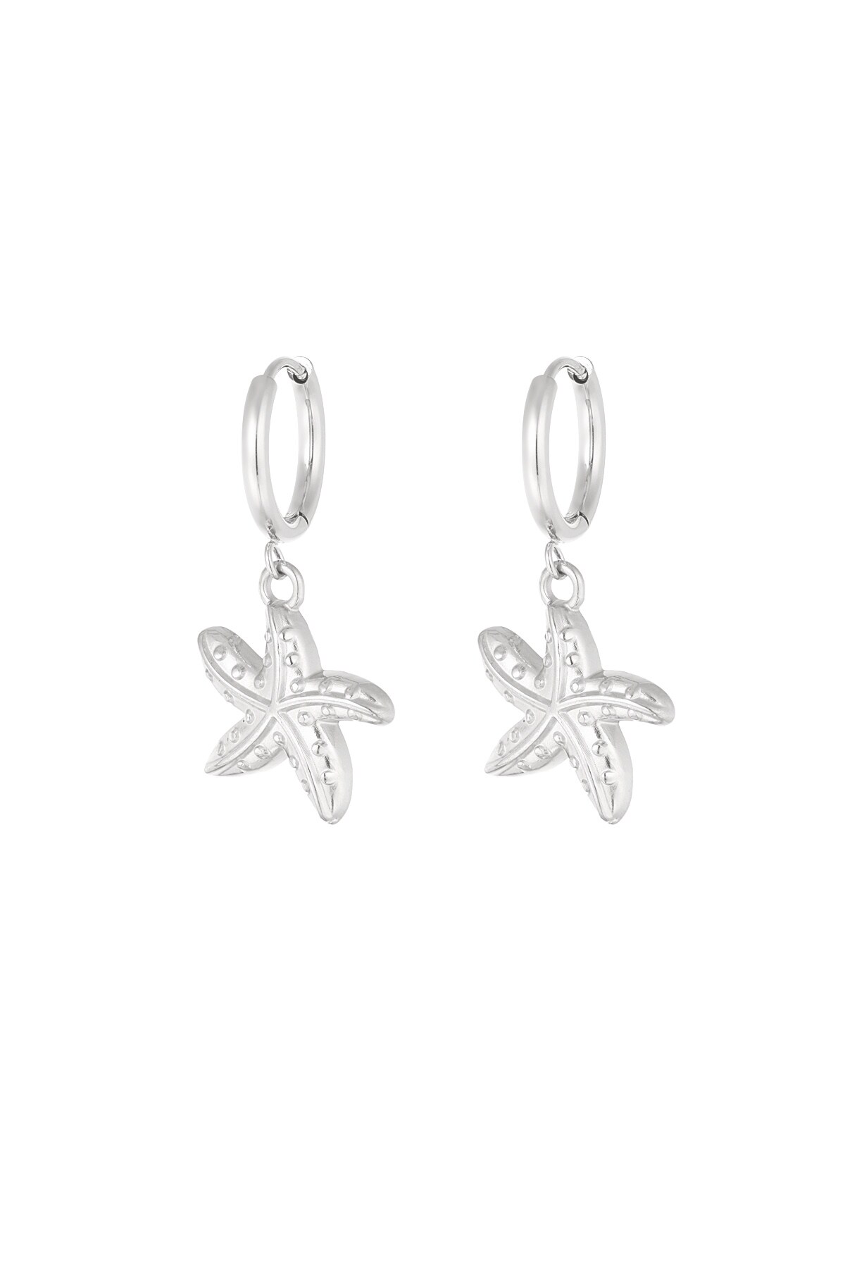 Earrings special starfish - Silver color h5 