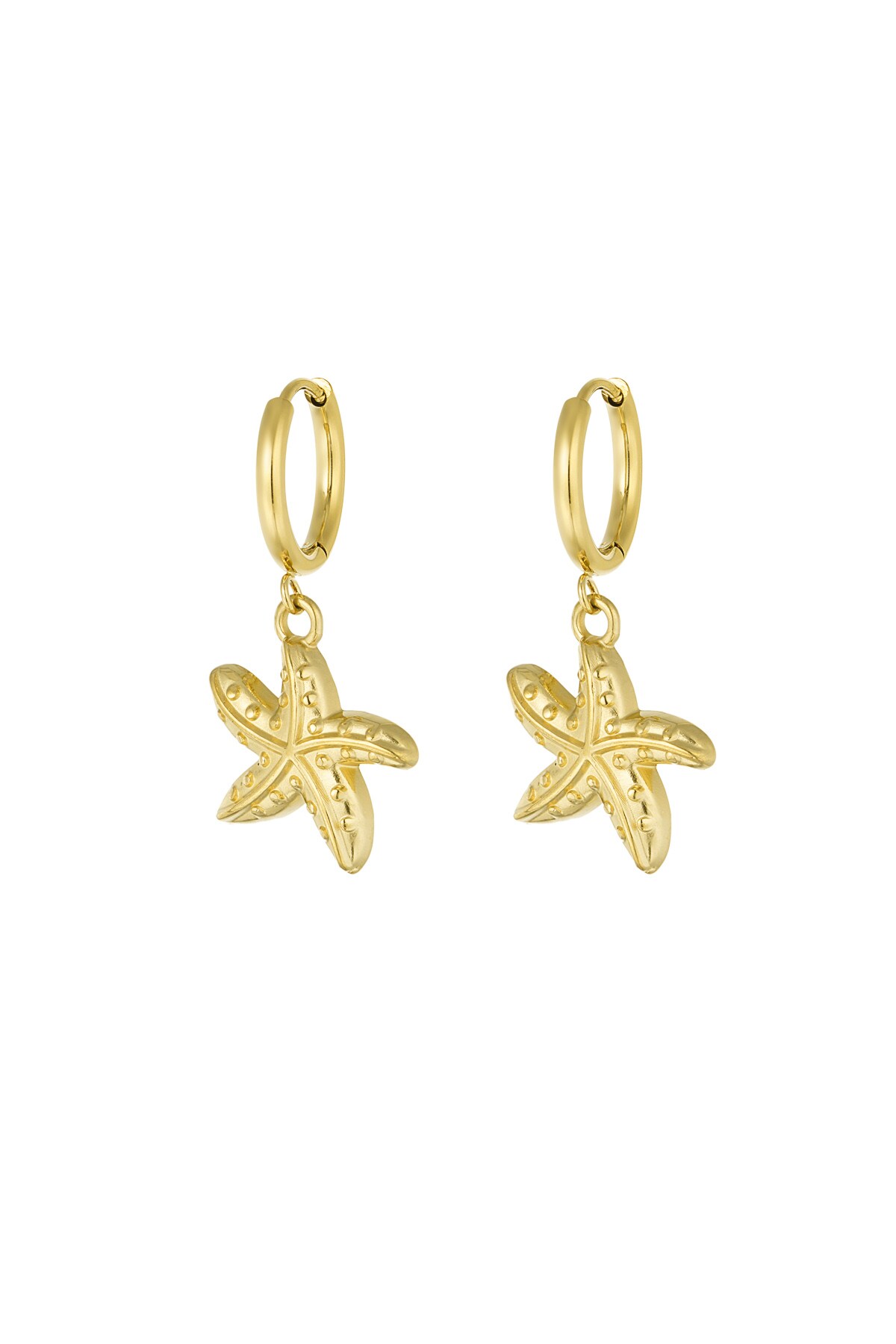 Earrings special starfish - Gold color h5 