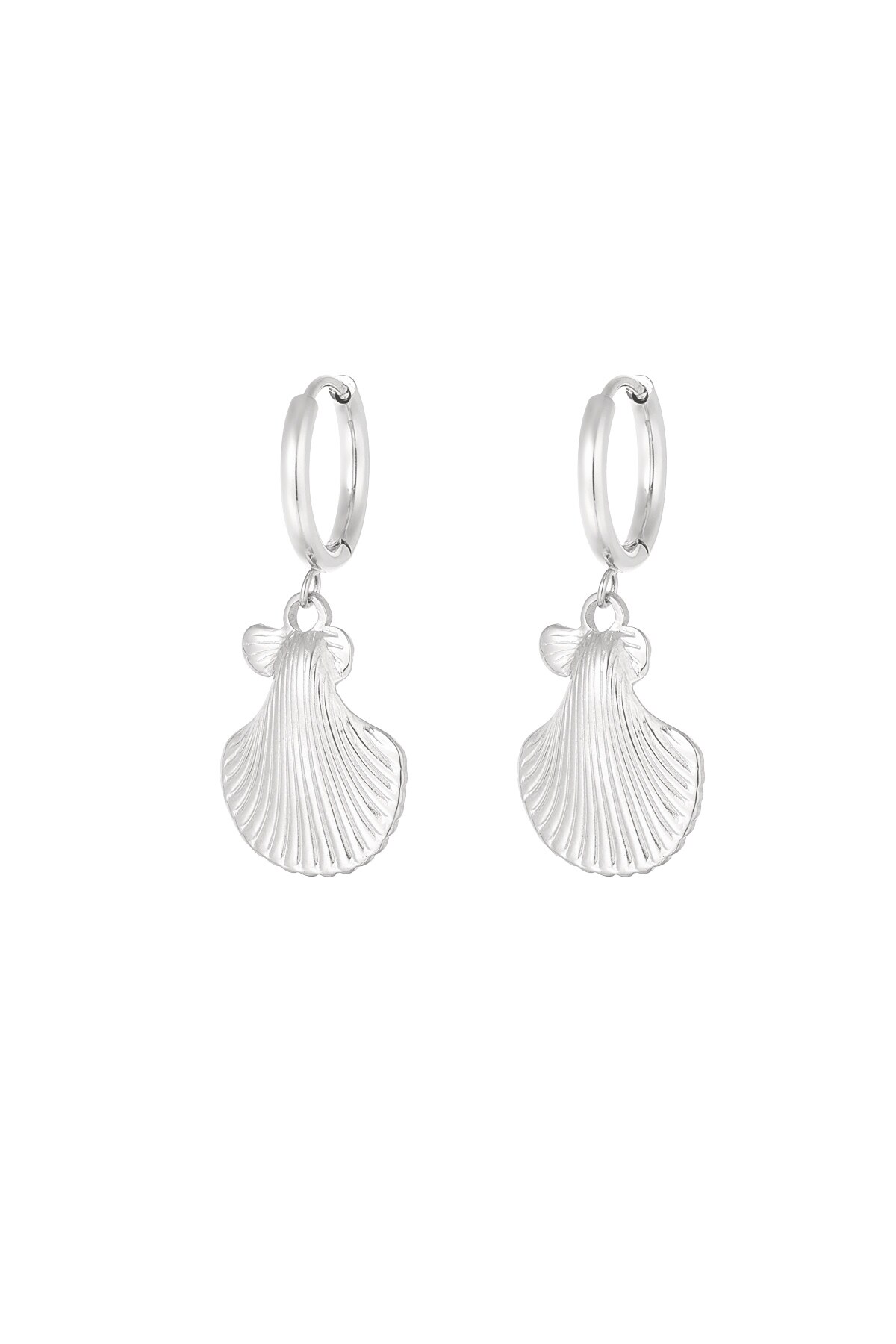 Earrings shell story - Silver color h5 