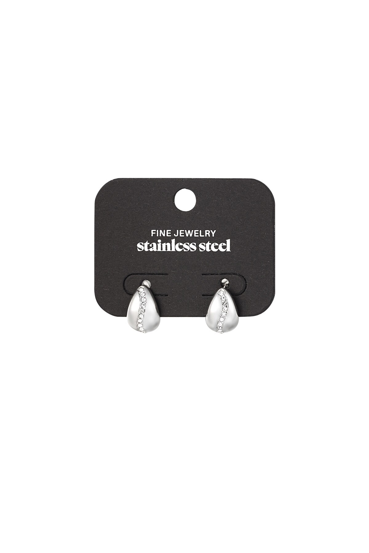 Small drop earring stones - Silver color h5 Picture3