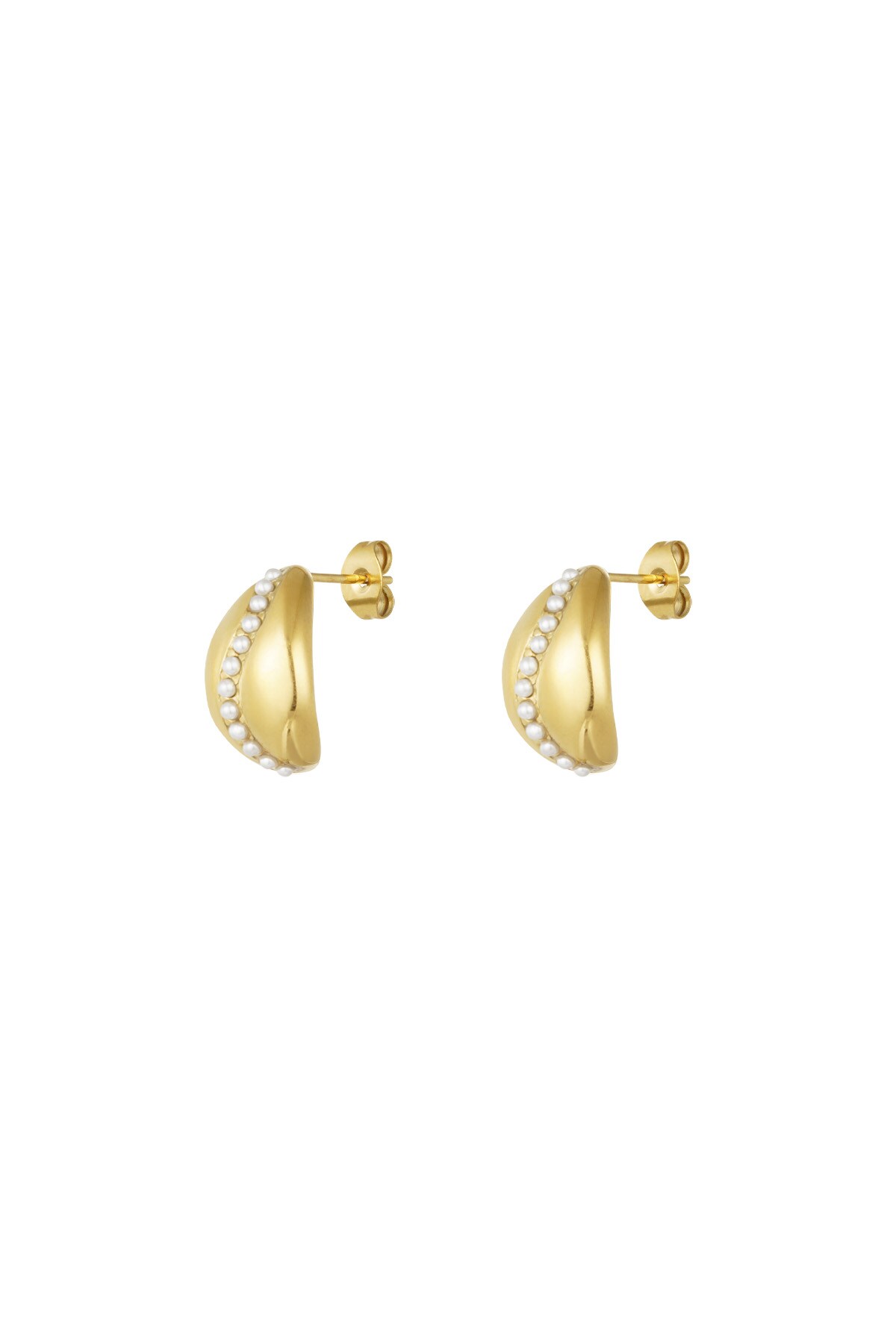 Earring sweet pearl - Gold color h5 