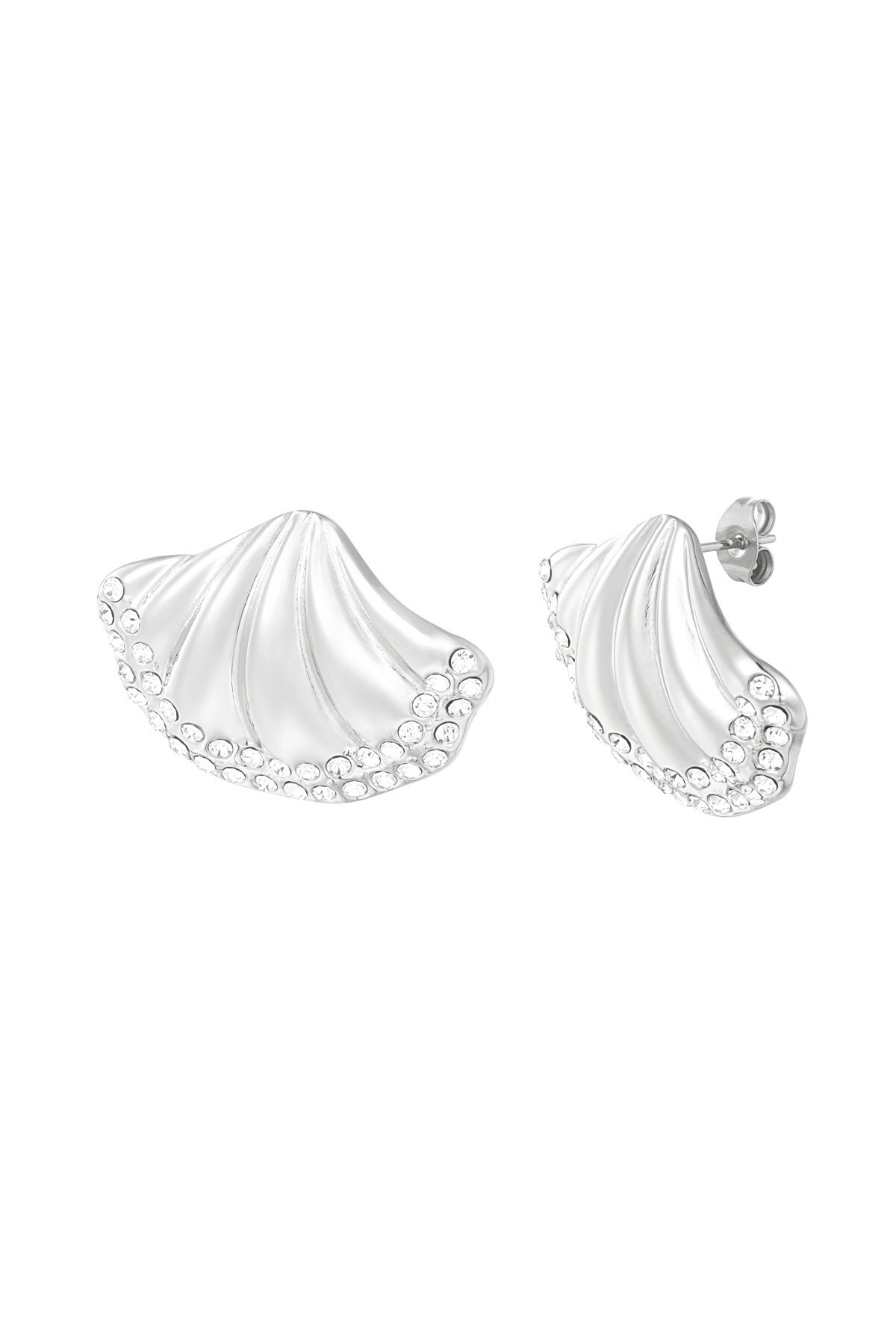 Earrings shell shimmer - Silver color h5 