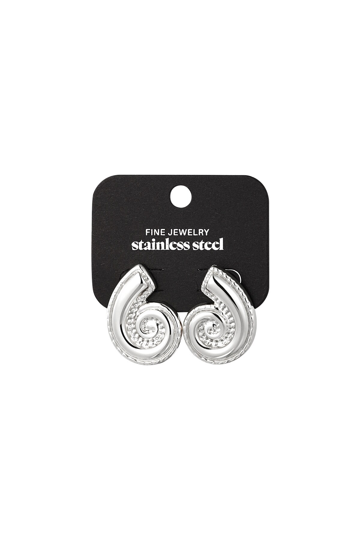 Twisted shell earrings - Silver color h5 Picture3