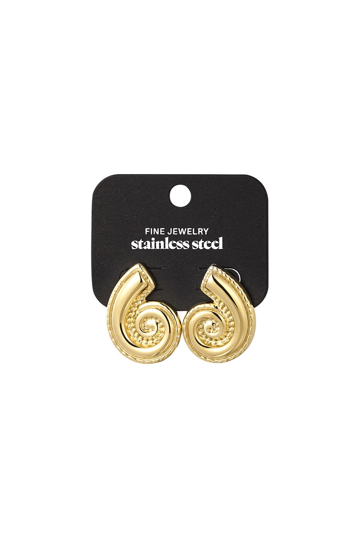 Twisted shell earrings - Gold color h5 Picture3