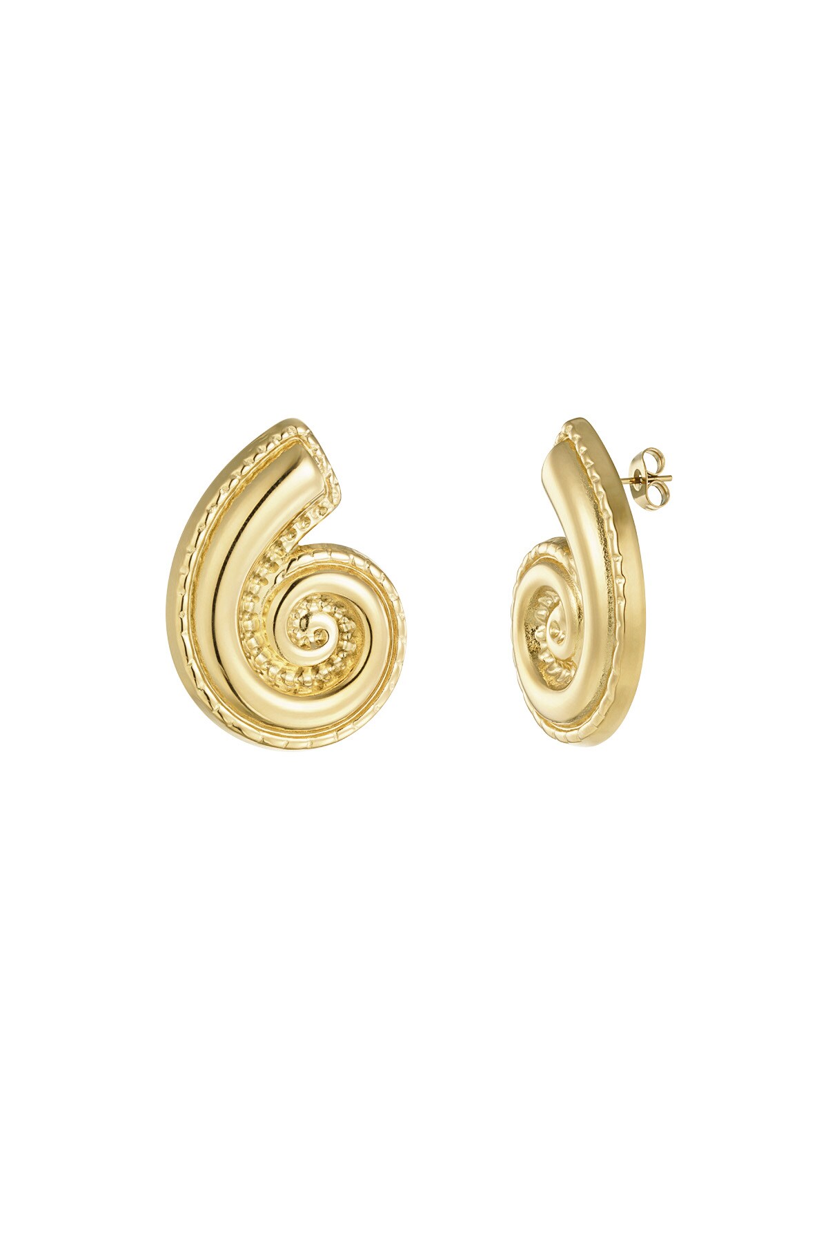 Twisted shell earrings - Gold color h5 