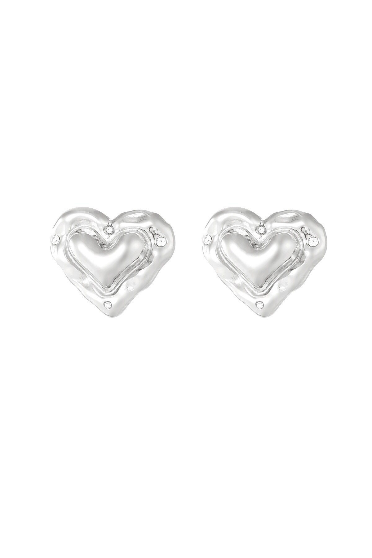 Earrings where is the love - Silver color h5 