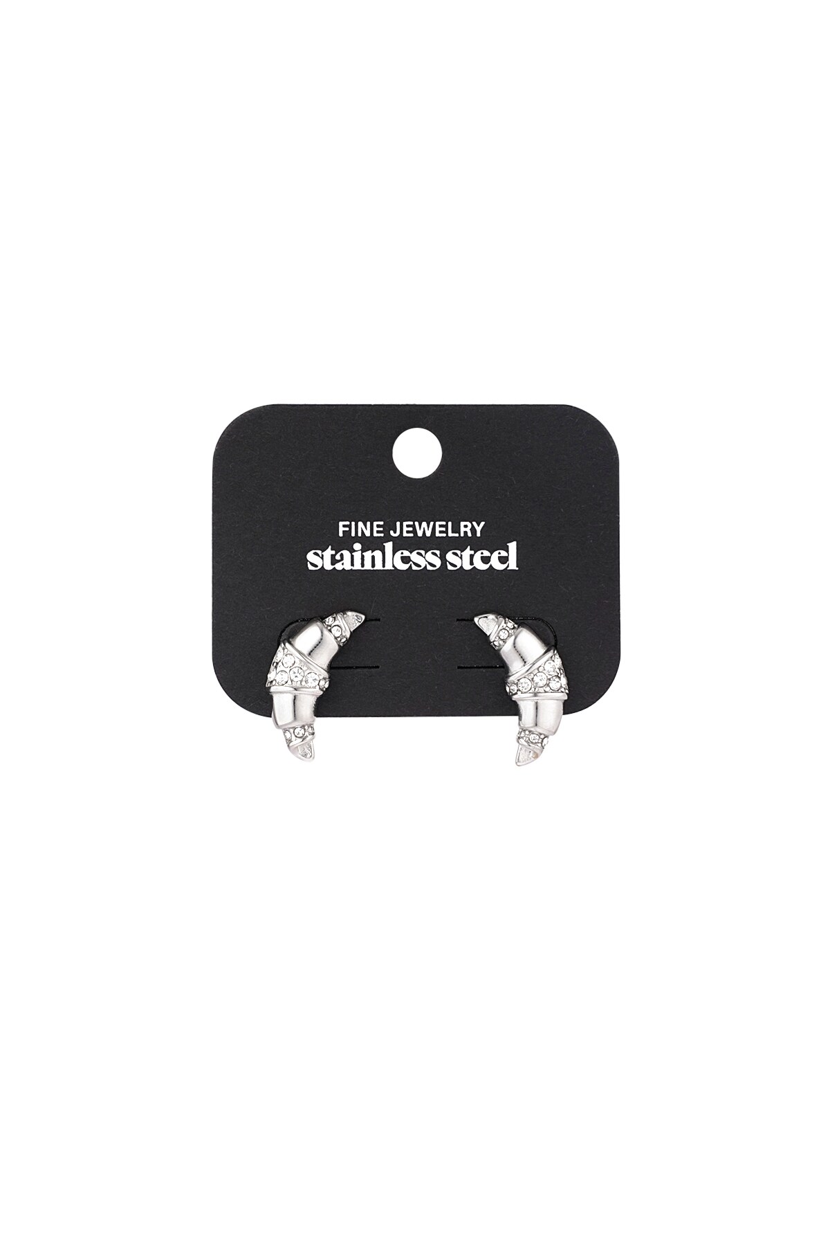 Croissant earrings - Silver color h5 Picture3