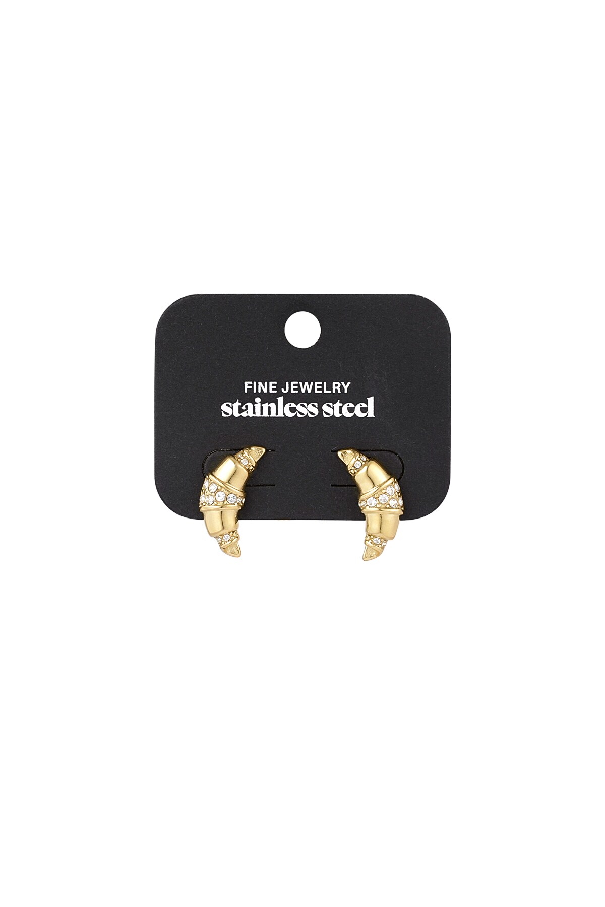 Croissant earrings - Gold color h5 Picture3