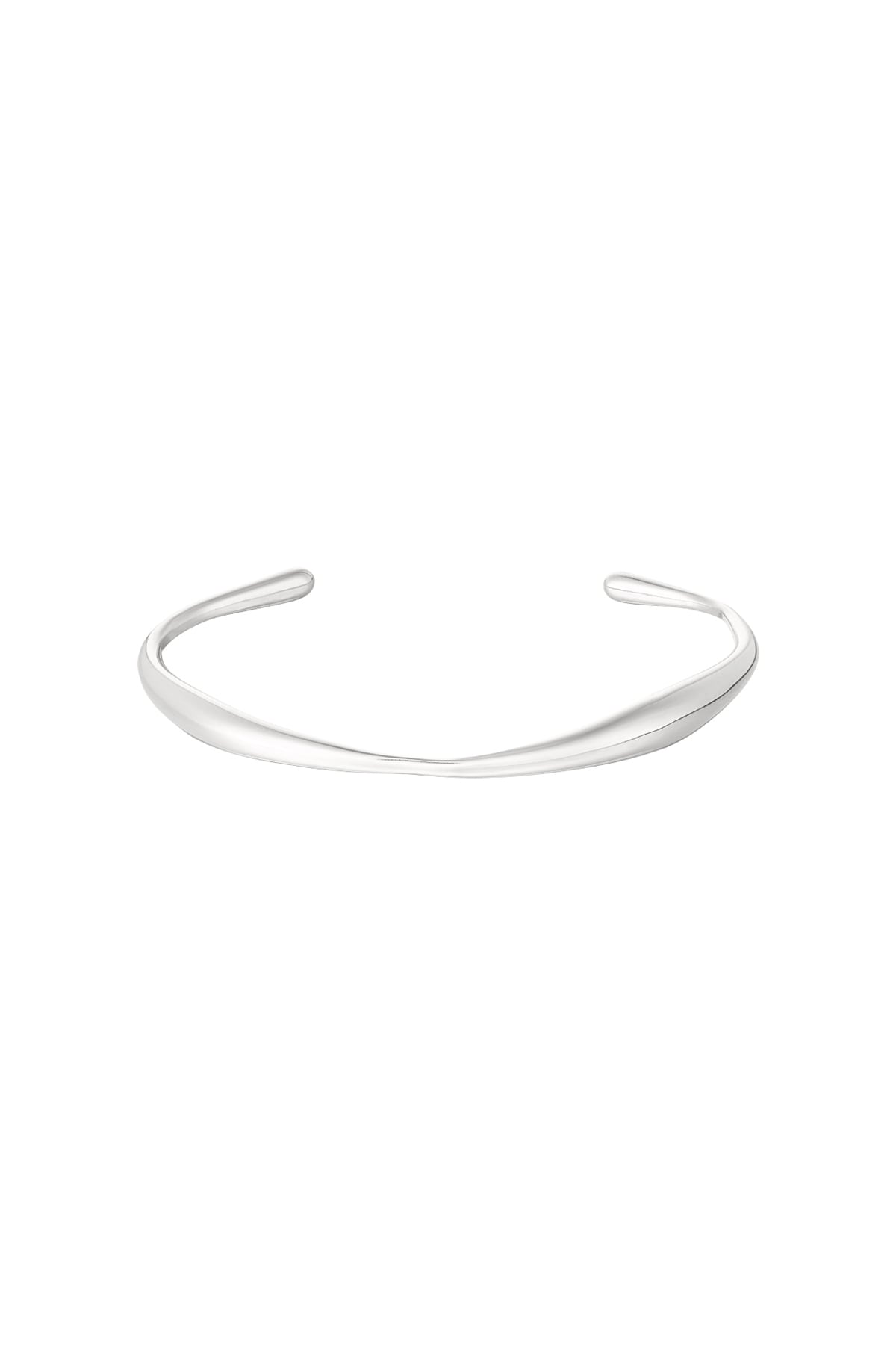 Organic shape bracelet - Silver color h5 