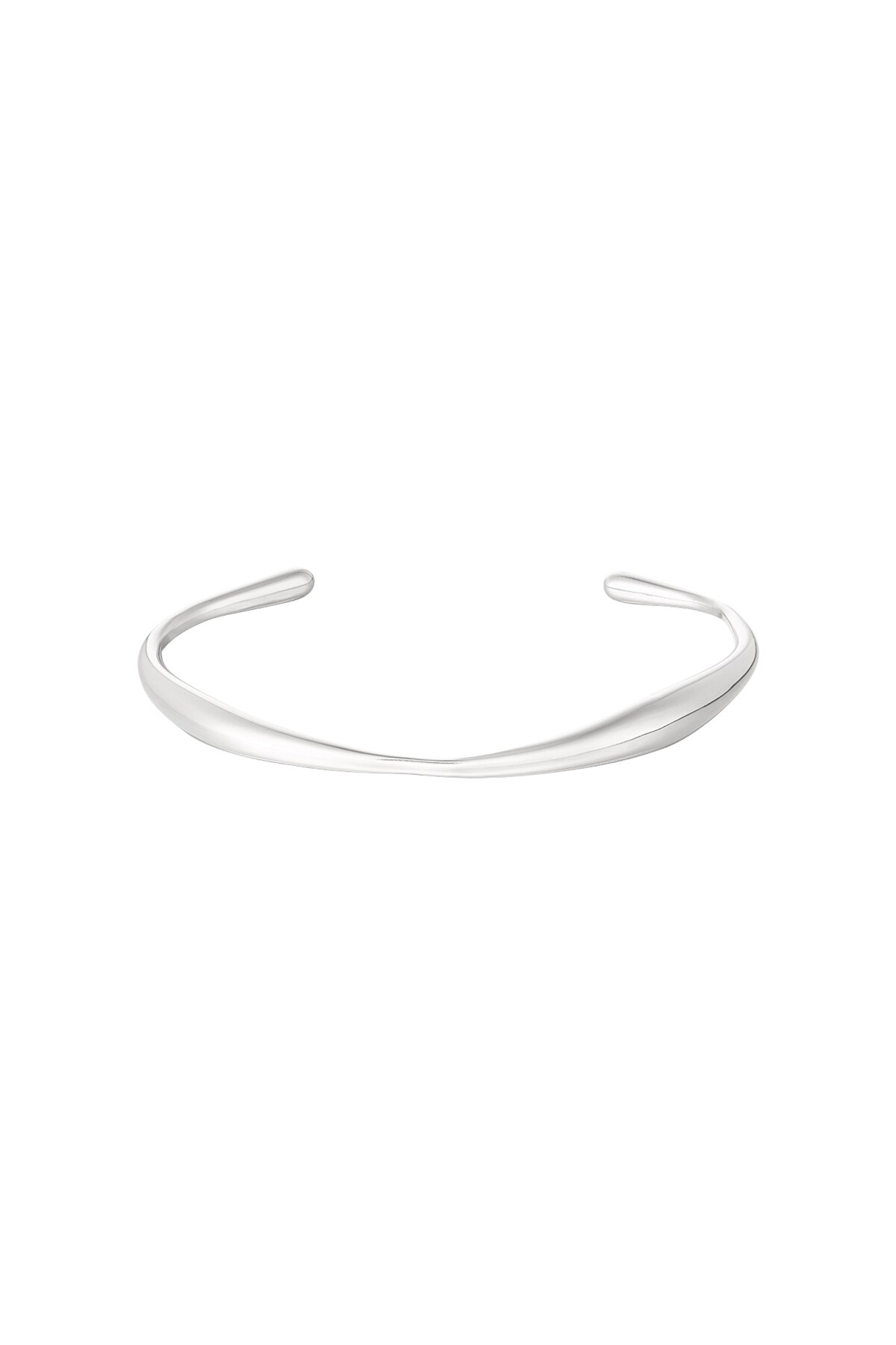 Organic shape bracelet - Silver color 