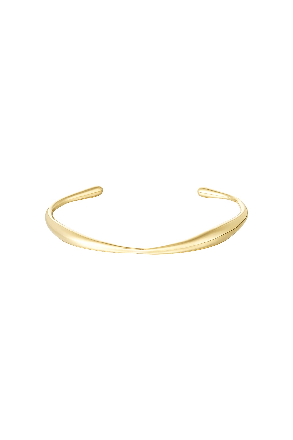 Organic shape bracelet - Gold color h5 