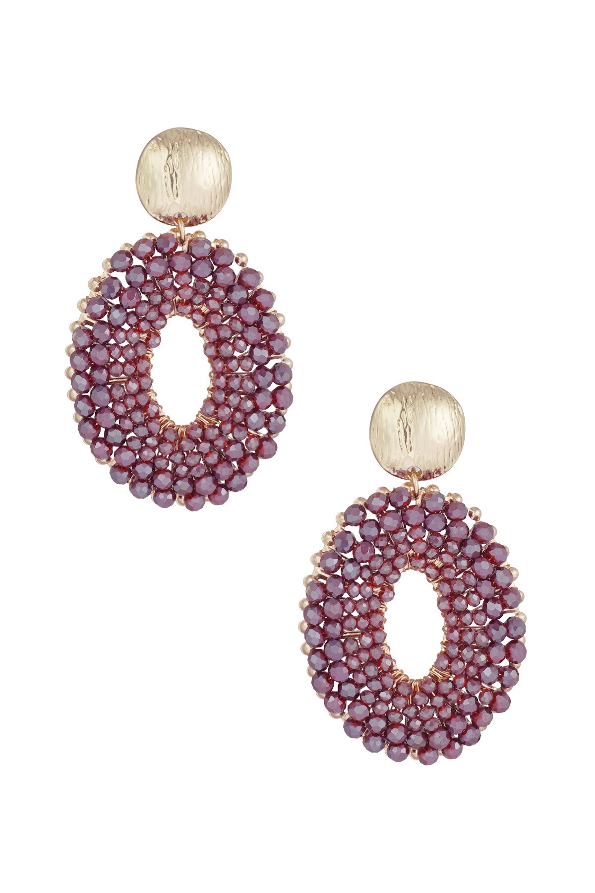 Colourful Fiesta Earrings - dark purple h5 