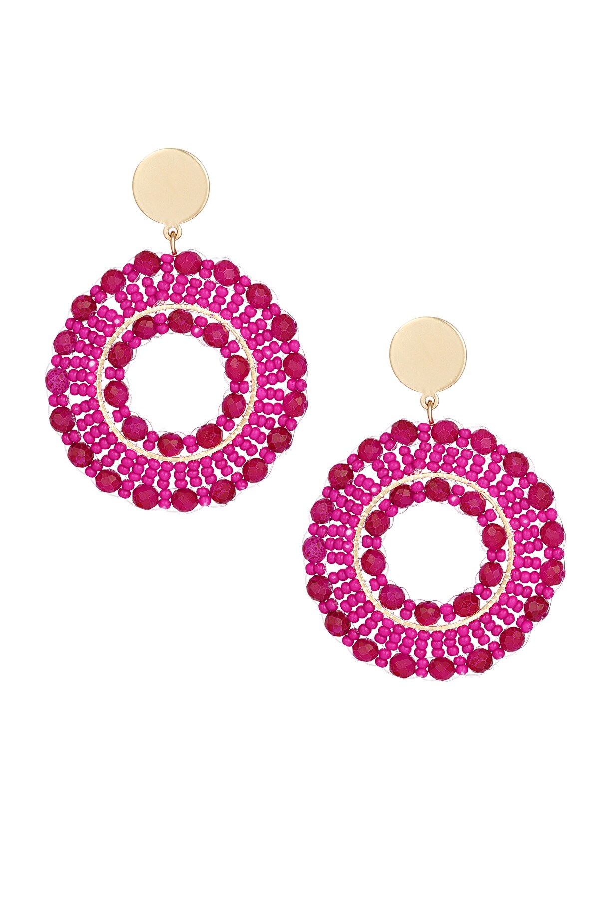 Colourful Joy Earrings - Fuchsia 