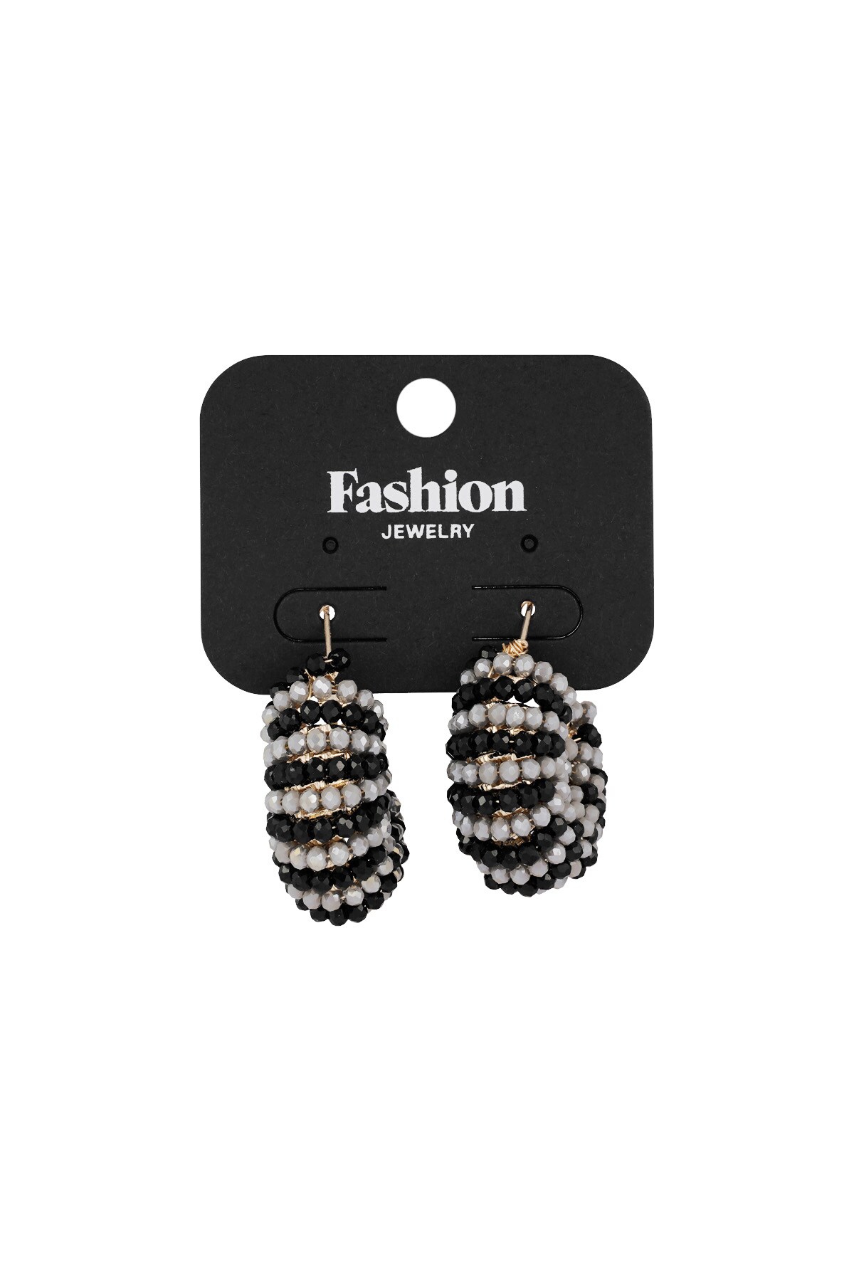 Happy Beads earrings - black & grey Picture3