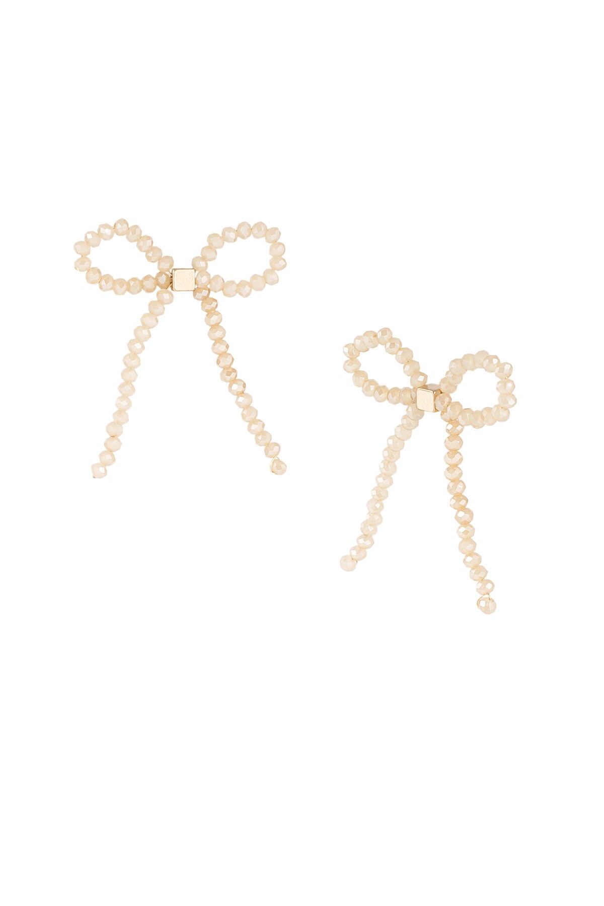 Bowie stud earrings - beige h5 